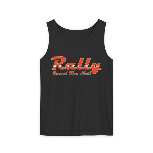 Rally Tank Top, Casual Summer Shirt, Outdoor Activity Gear, Workout & Beachwear, Perfect Gift for Sports Enthusiasts