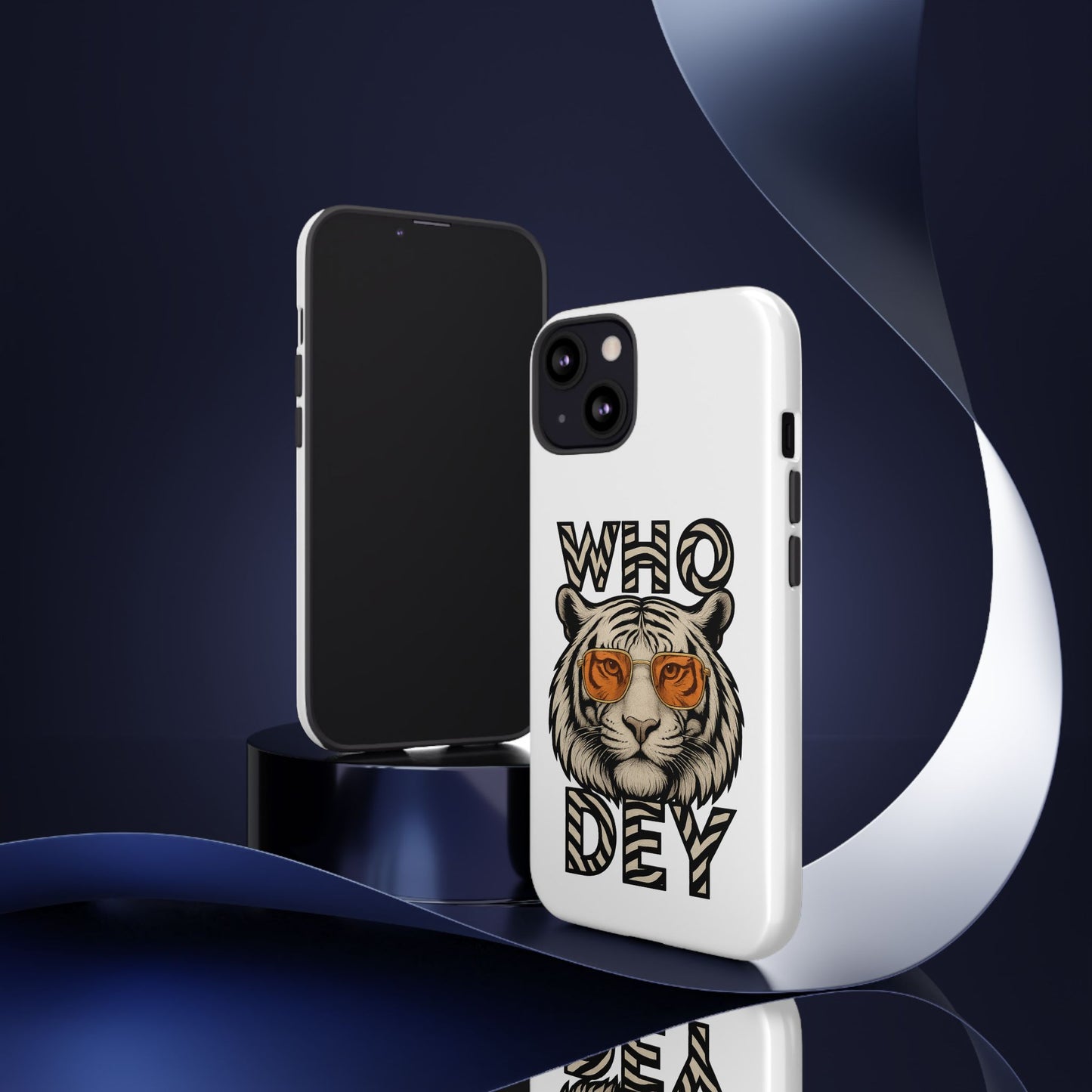 White Bengal Phone Case with Cool Tiger Design | Who Dey | Perfect Gift for Bengals fans