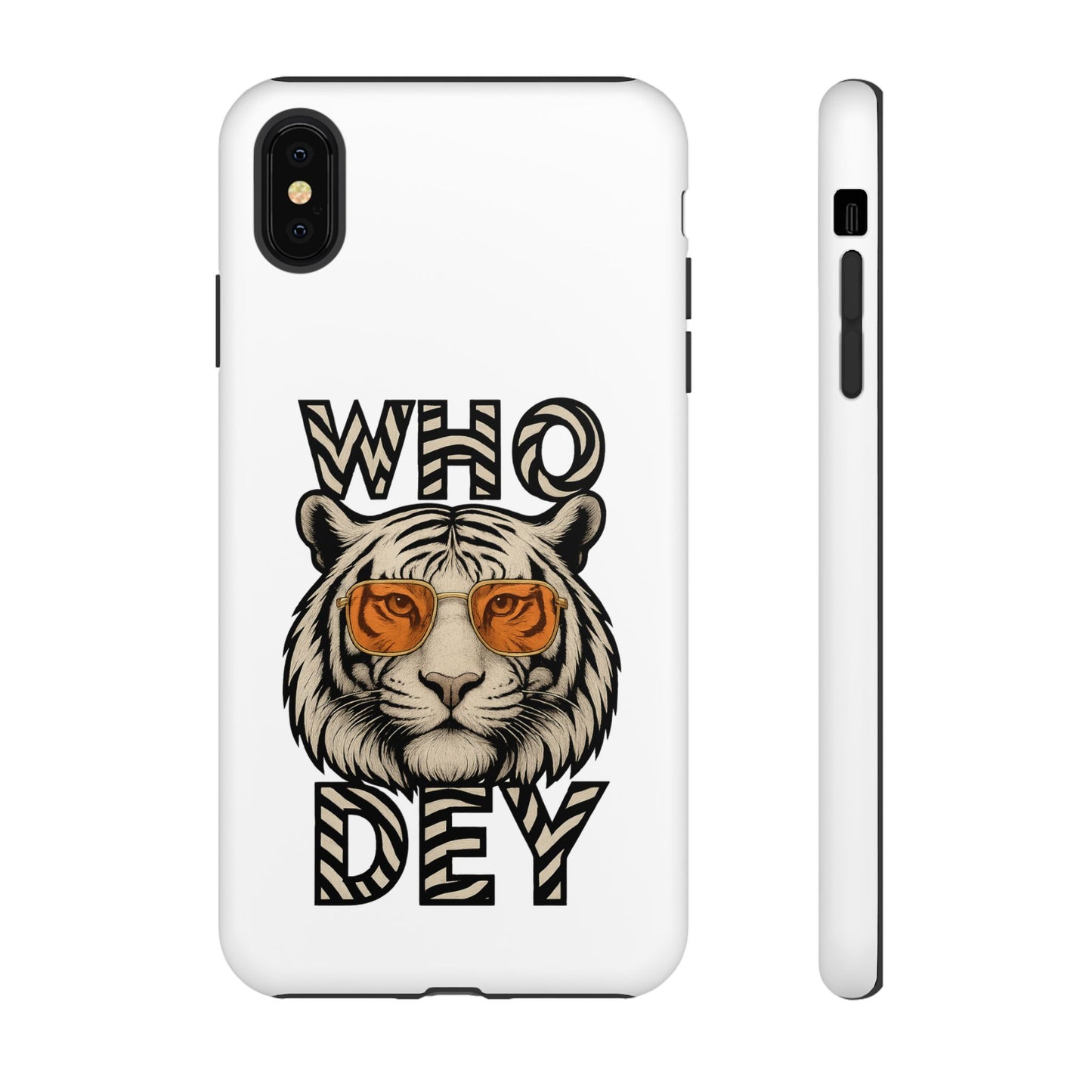 White Bengal Phone Case with Cool Tiger Design | Who Dey | Perfect Gift for Bengals fans