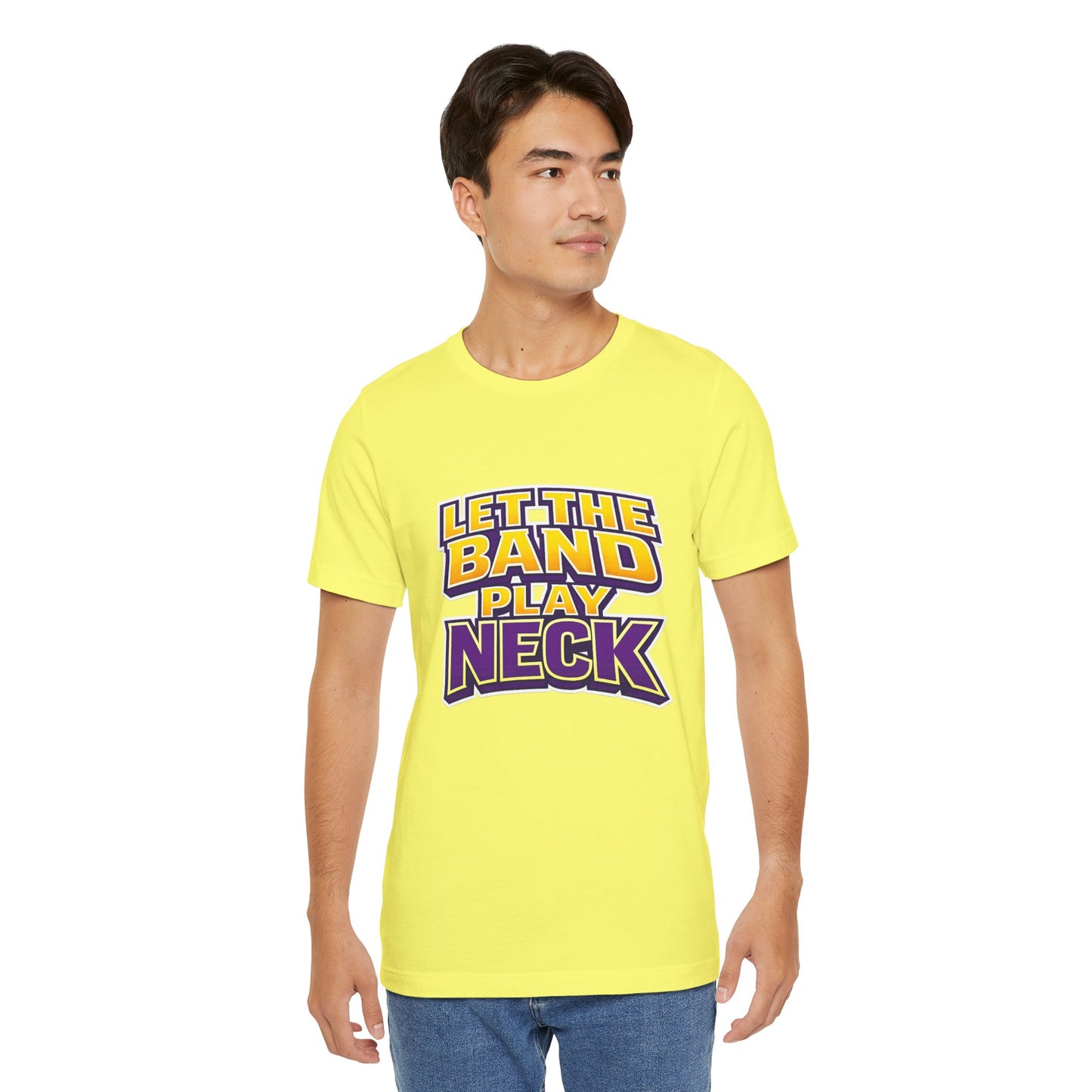 Let The Band Play Neck T-Shirt – Retro Sports Band Tee