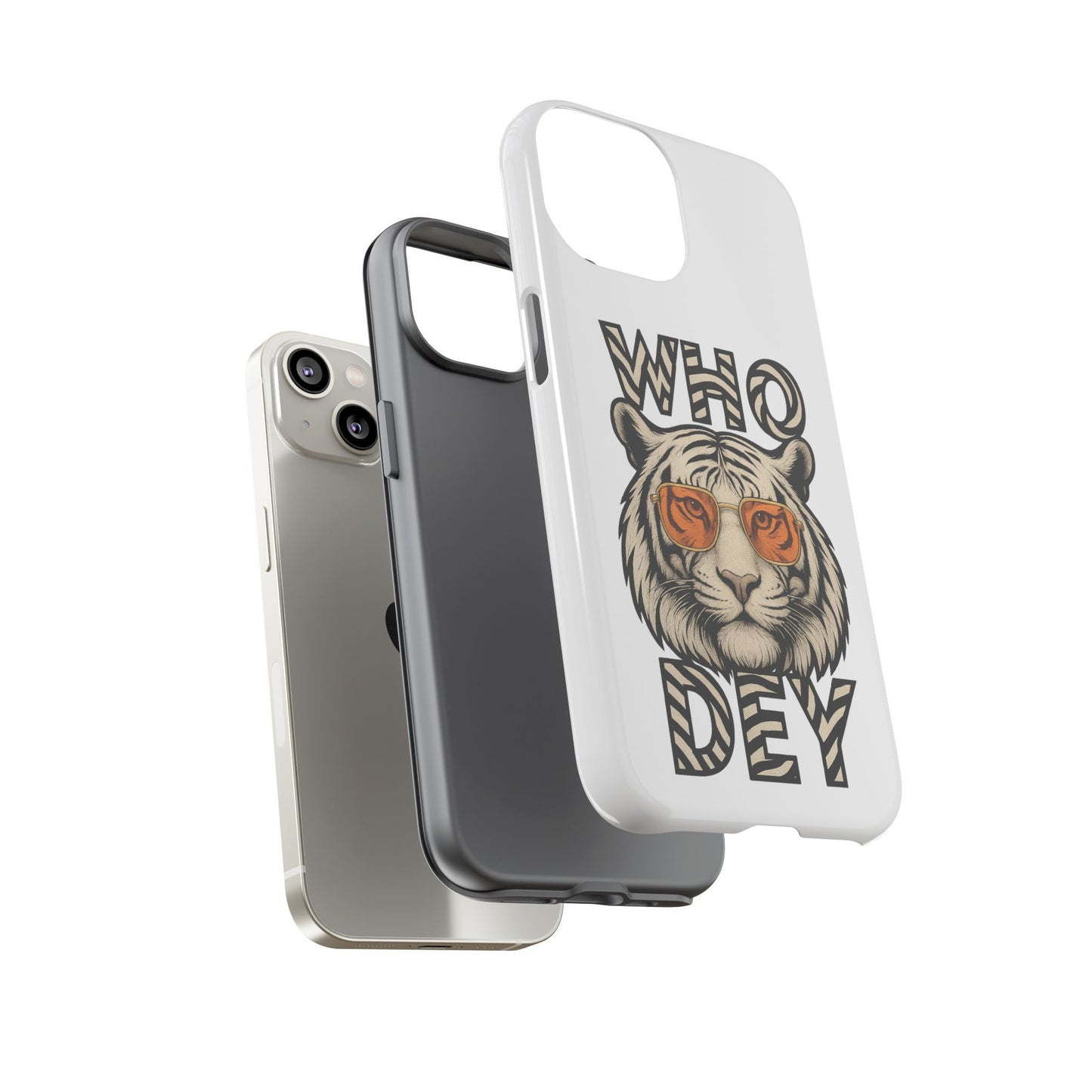 White Bengal Phone Case with Cool Tiger Design | Who Dey | Perfect Gift for Bengals fans