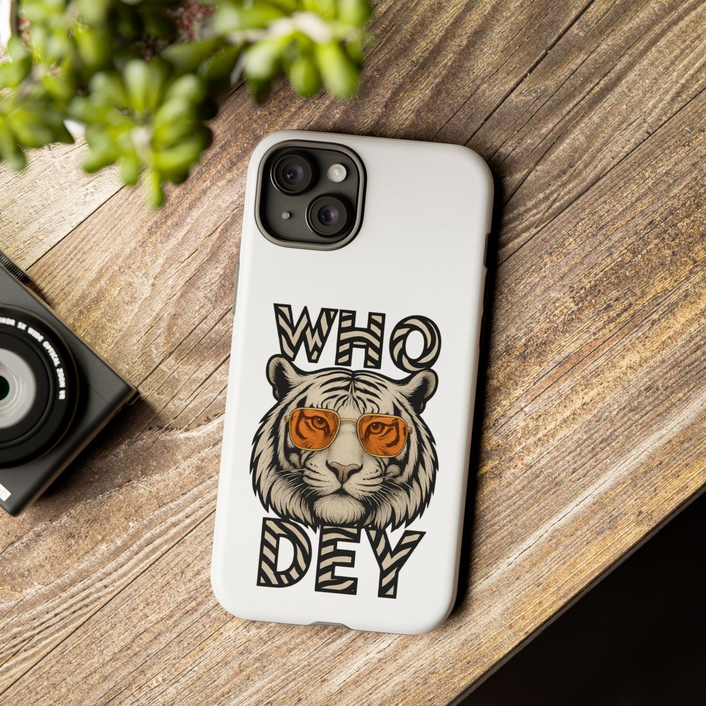 White Bengal Phone Case with Cool Tiger Design | Who Dey | Perfect Gift for Bengals fans