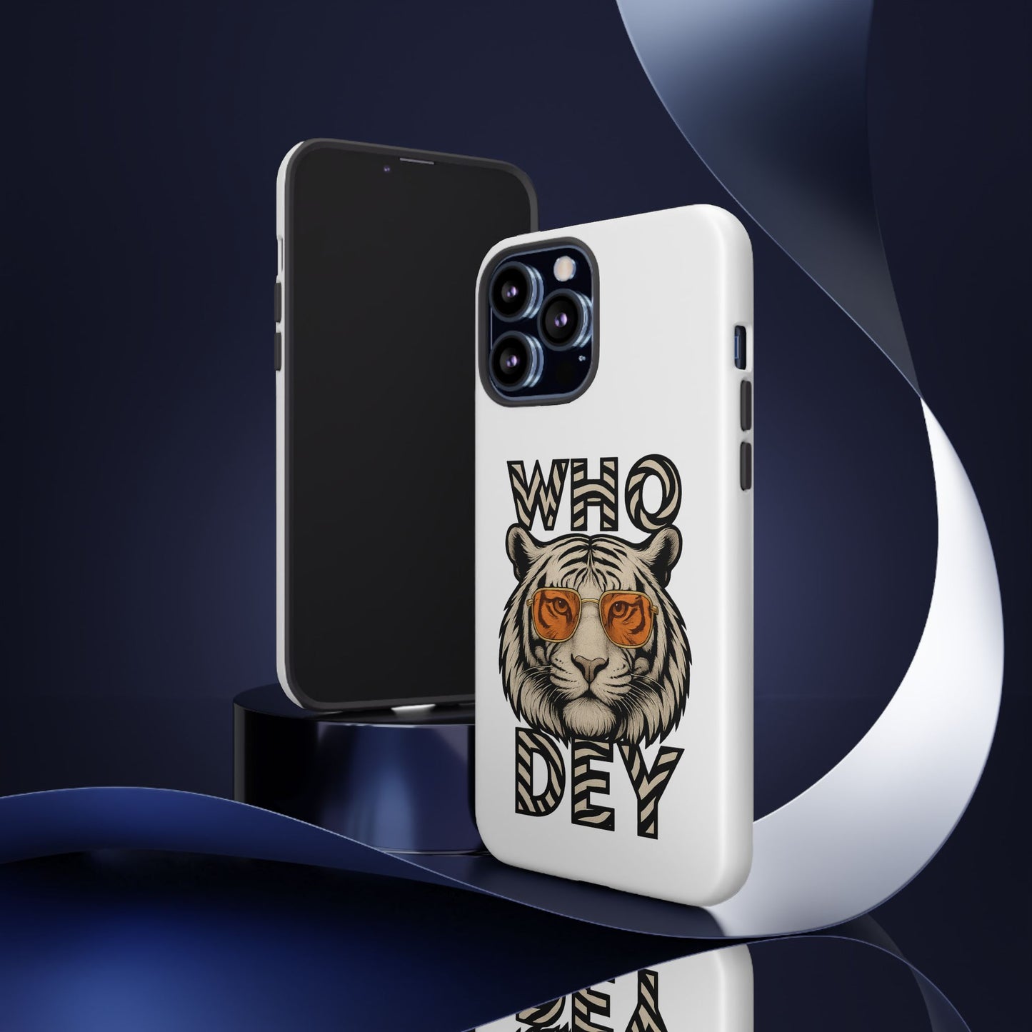 White Bengal Phone Case with Cool Tiger Design | Who Dey | Perfect Gift for Bengals fans