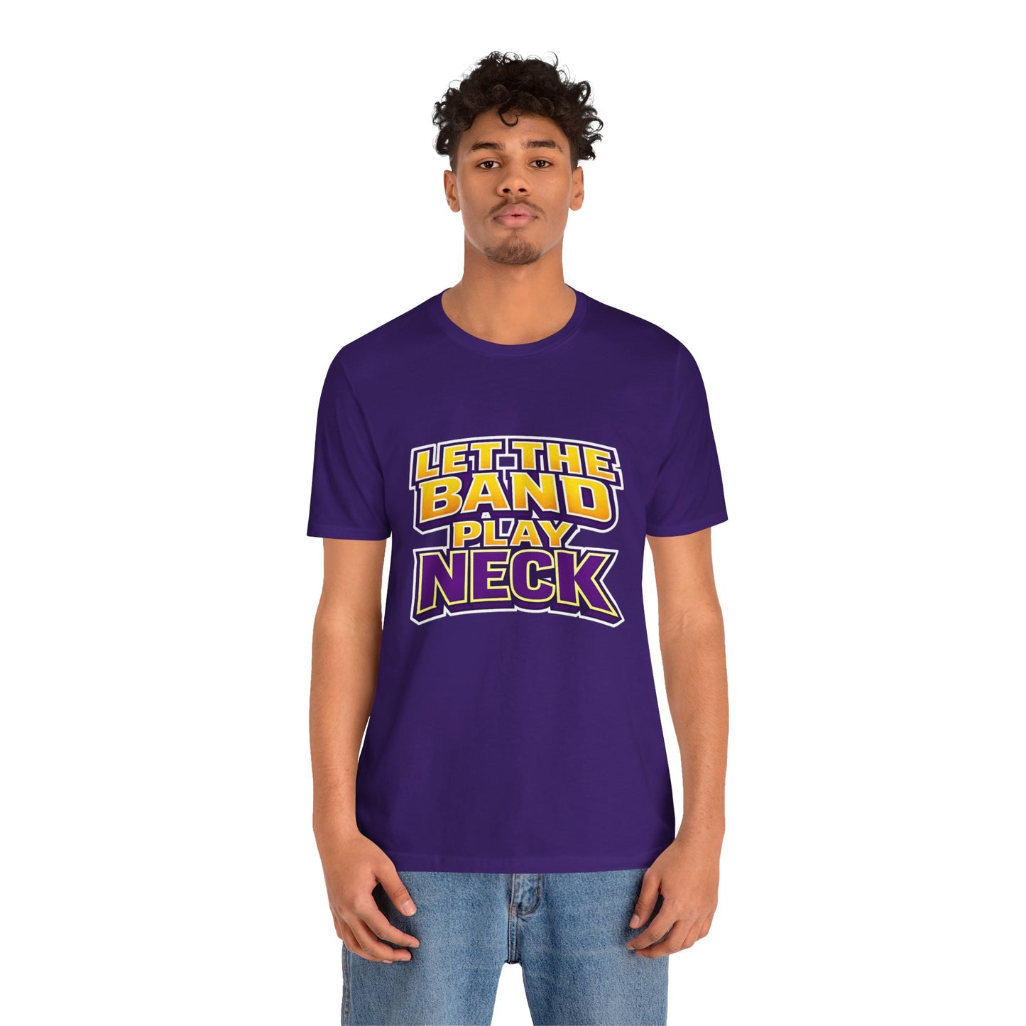 Let The Band Play Neck T-Shirt – Retro Sports Band Tee