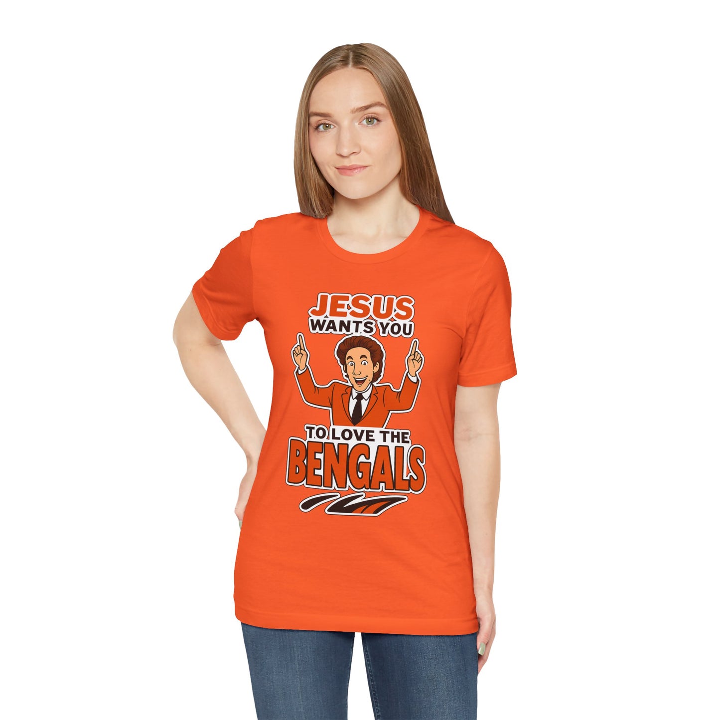 Jesus Wants You to Love the Bengals Tee, Funny T-Shirt for Sports Fans, Unisex Graphic Tee, Perfect Gift for Game Day, Family [...]