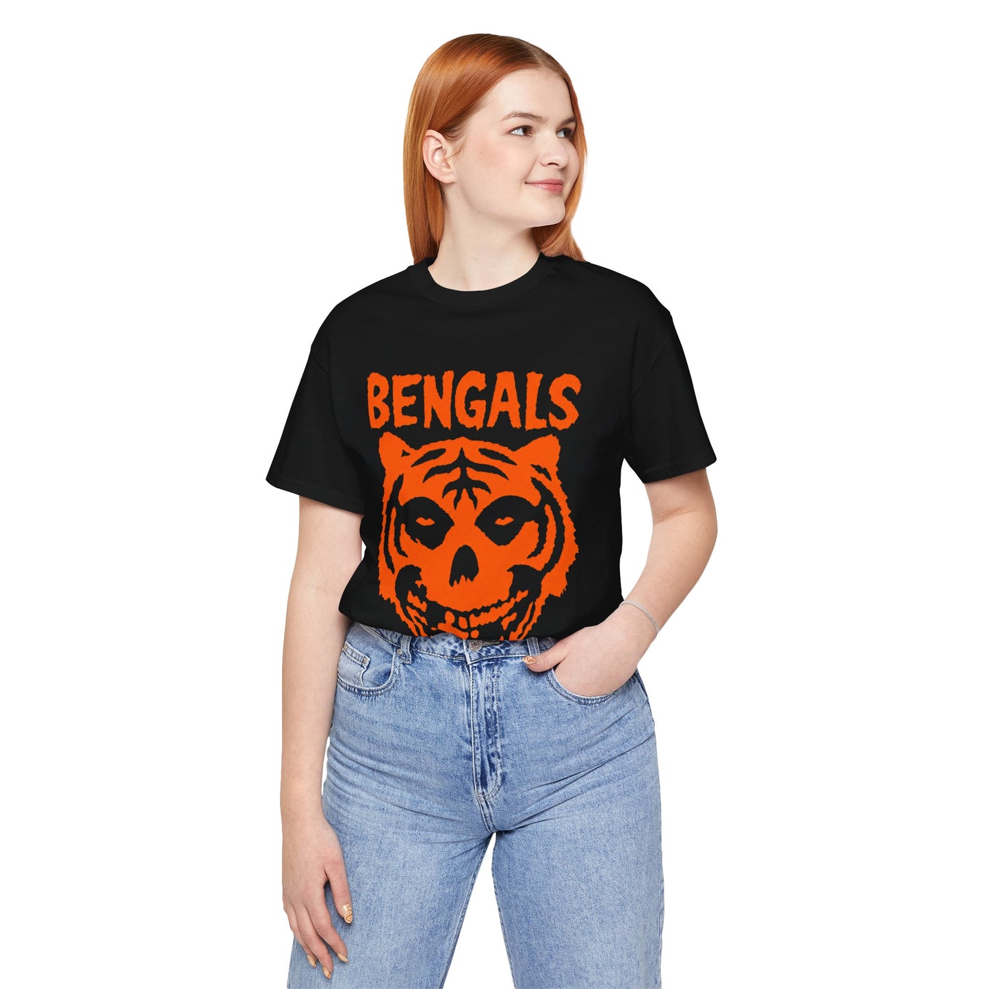 Bengals Skull Tiger Tee — Vintage Orange Football Fan Shirt