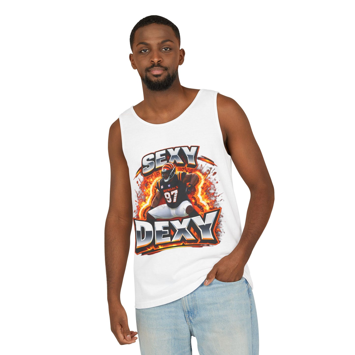 Sexy Dexy Football Tank Top — Gridiron Player Graphic Sports Tee