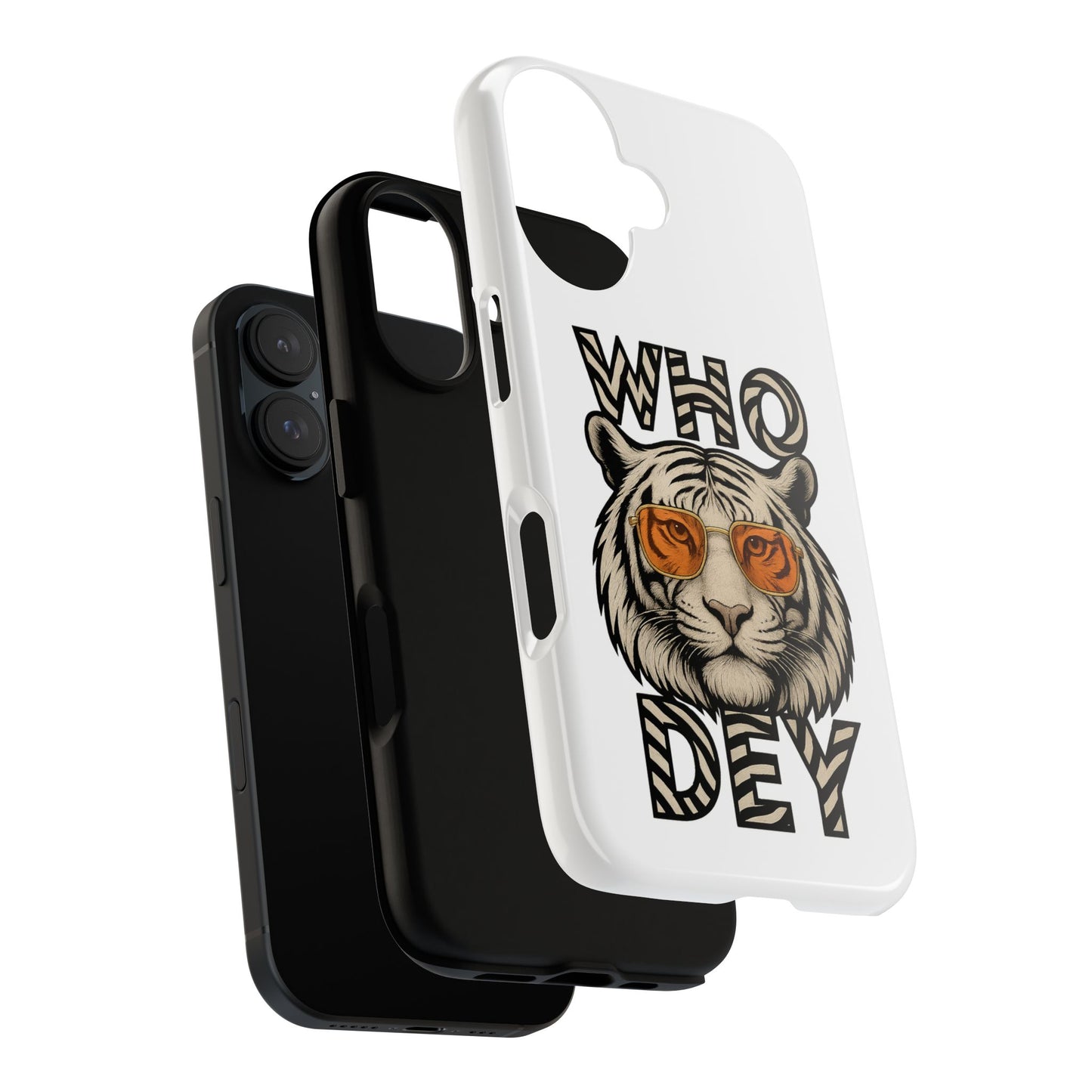 White Bengal Phone Case with Cool Tiger Design | Who Dey | Perfect Gift for Bengals fans