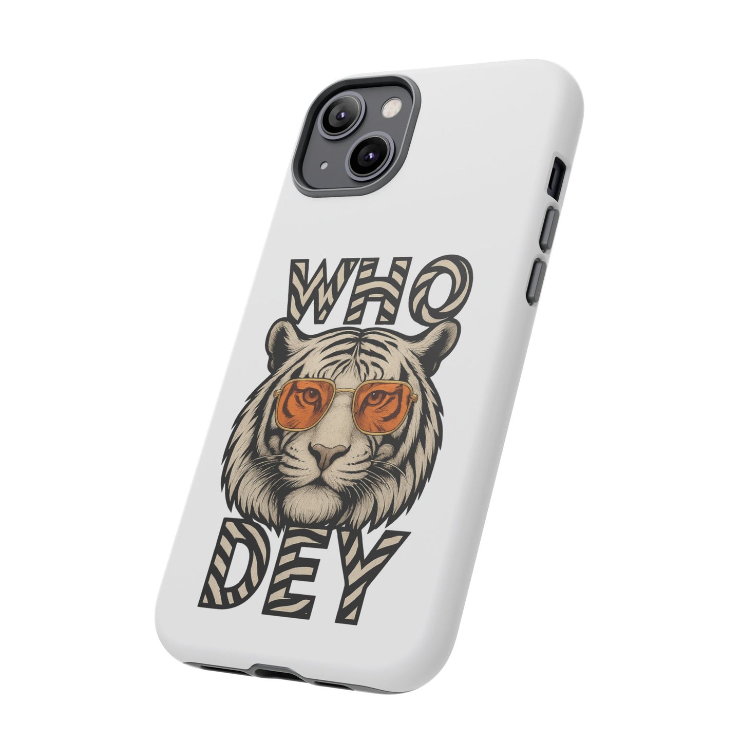 White Bengal Phone Case with Cool Tiger Design | Who Dey | Perfect Gift for Bengals fans