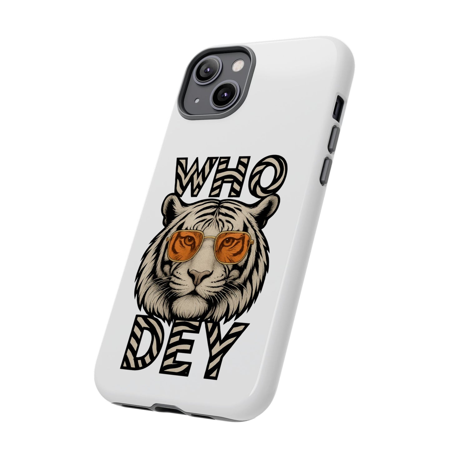 White Bengal Phone Case with Cool Tiger Design | Who Dey | Perfect Gift for Bengals fans