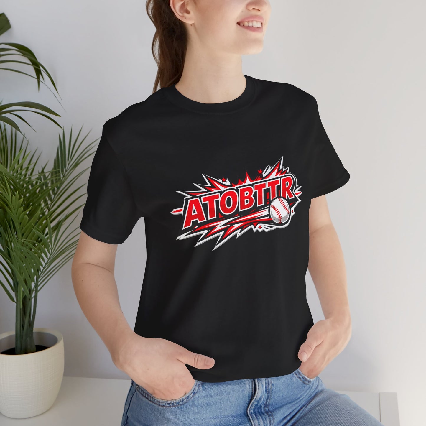 ATOBTTR Baseball Graphic Tee – Retro Explosive Sports Shirt