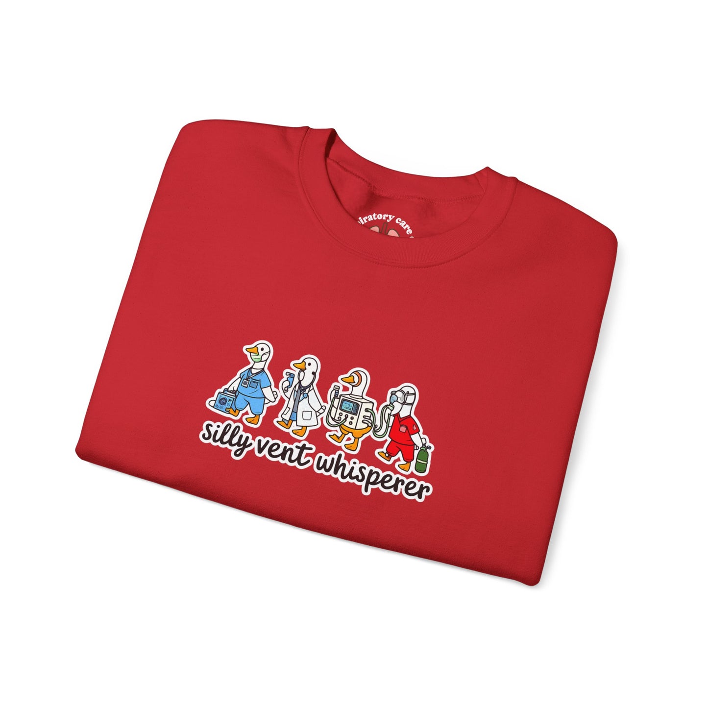 Crewneck Sweatshirt — "Silly Vent Whisperer" Cartoon Characters Graphic