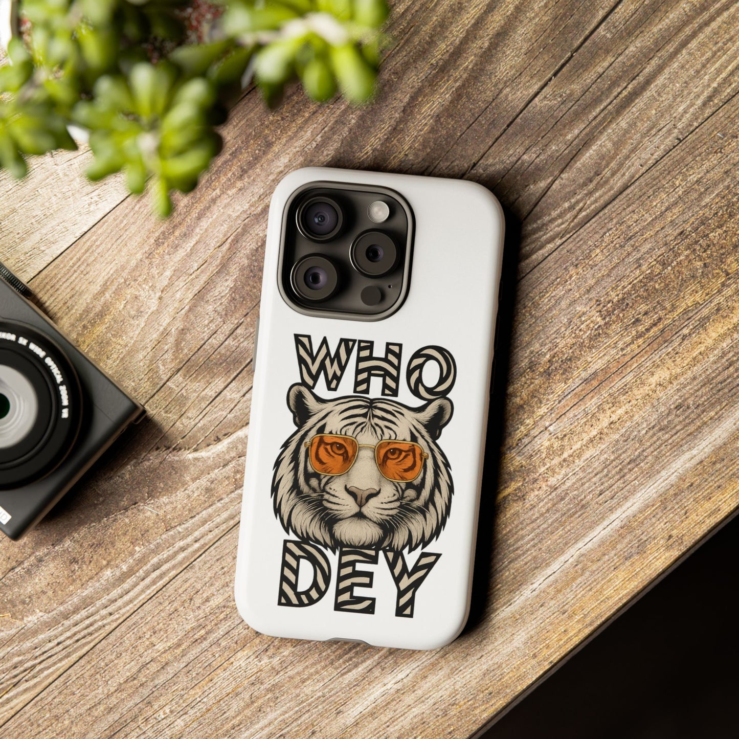White Bengal Phone Case with Cool Tiger Design | Who Dey | Perfect Gift for Bengals fans