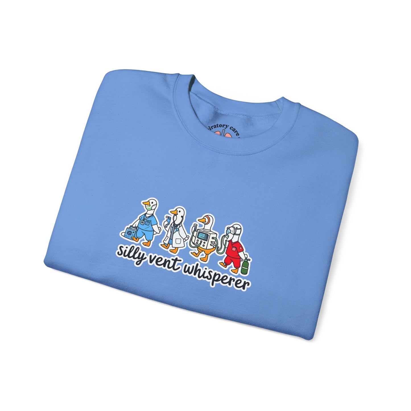 Crewneck Sweatshirt — "Silly Vent Whisperer" Cartoon Characters Graphic