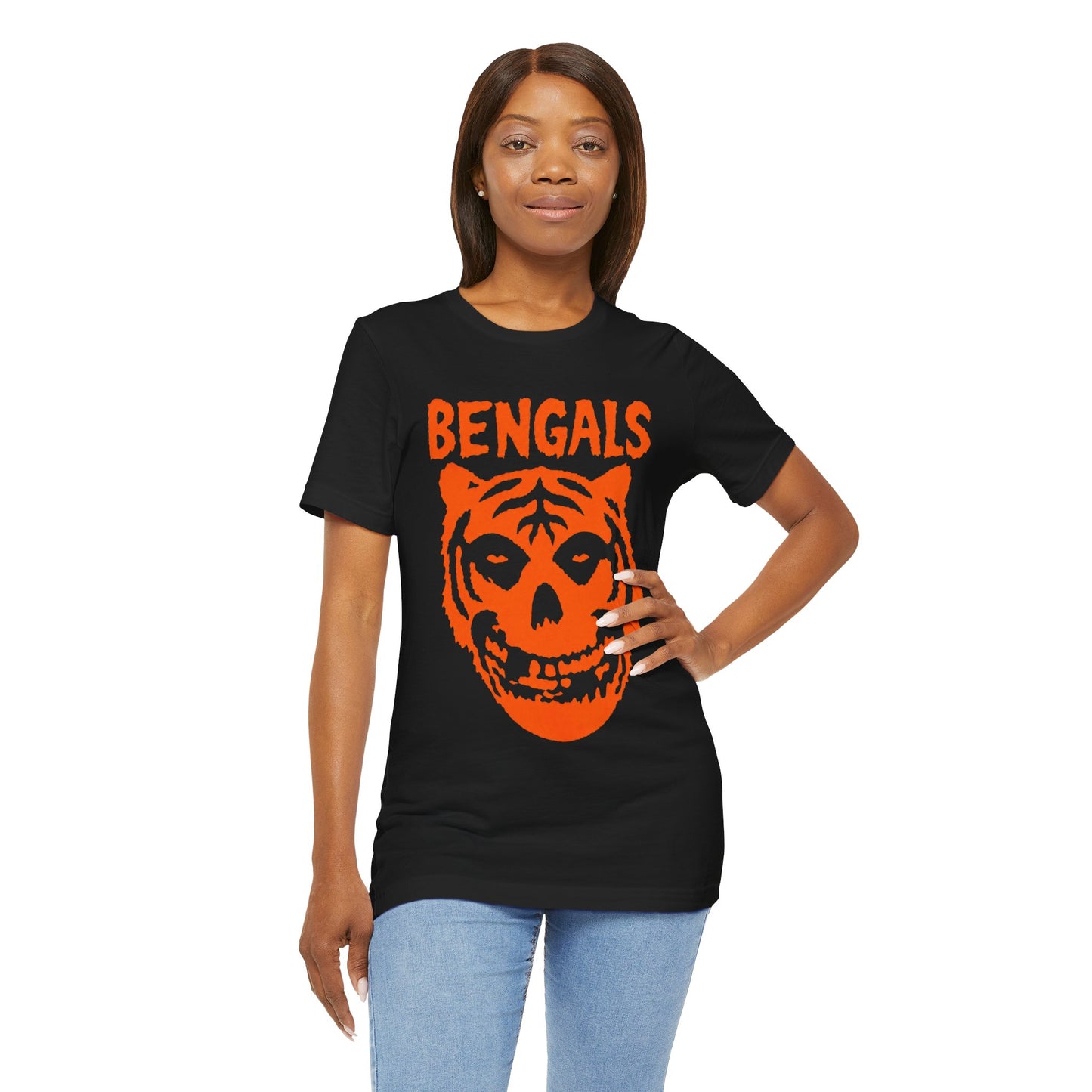 Bengals Skull Tiger Tee — Vintage Orange Football Fan Shirt