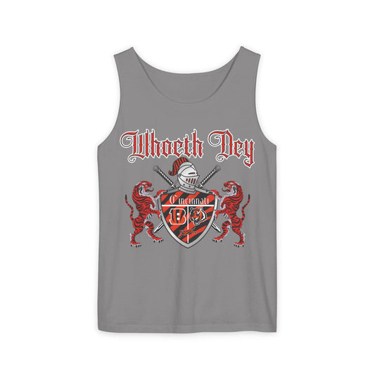 Whoeth Dey Unisex Garment-Dyed Tank Top, Casual Summer Wear, Gift for Sports Fans, Outdoor Events, Festivals, Unisex Tee