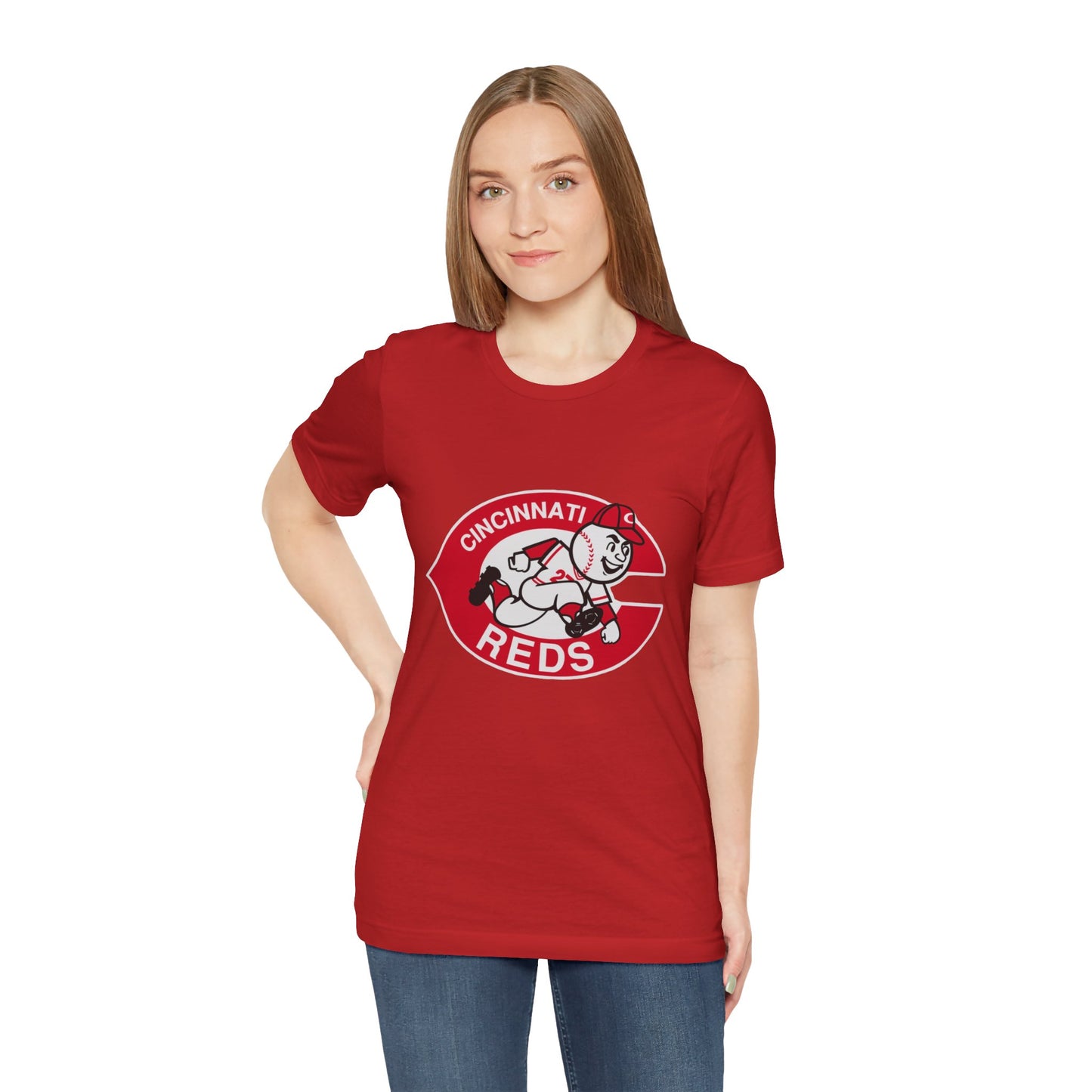Cincinnati Reds Logo Baseball T‑Shirt — Retro Mr. Redlegs Fan Tee