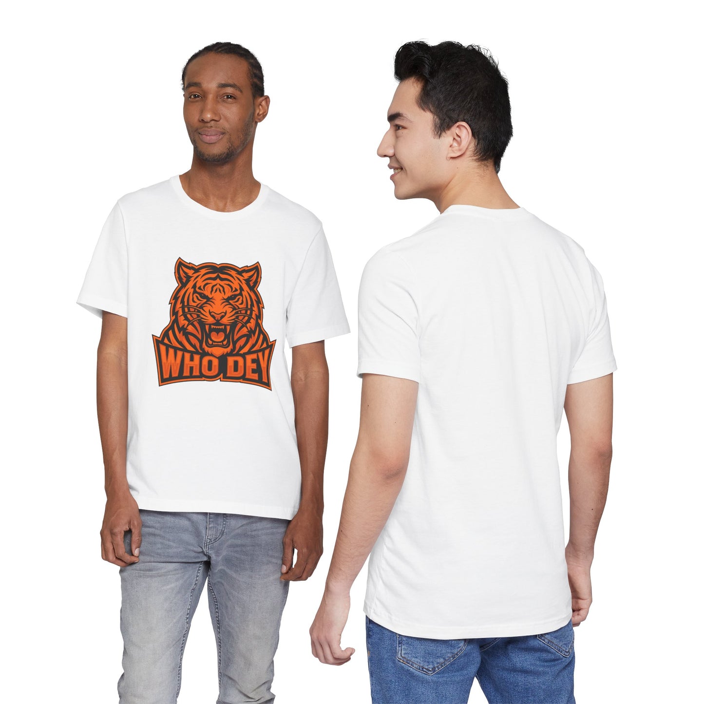 Orange/Black/White Who Dey Tiger Graphic Tee