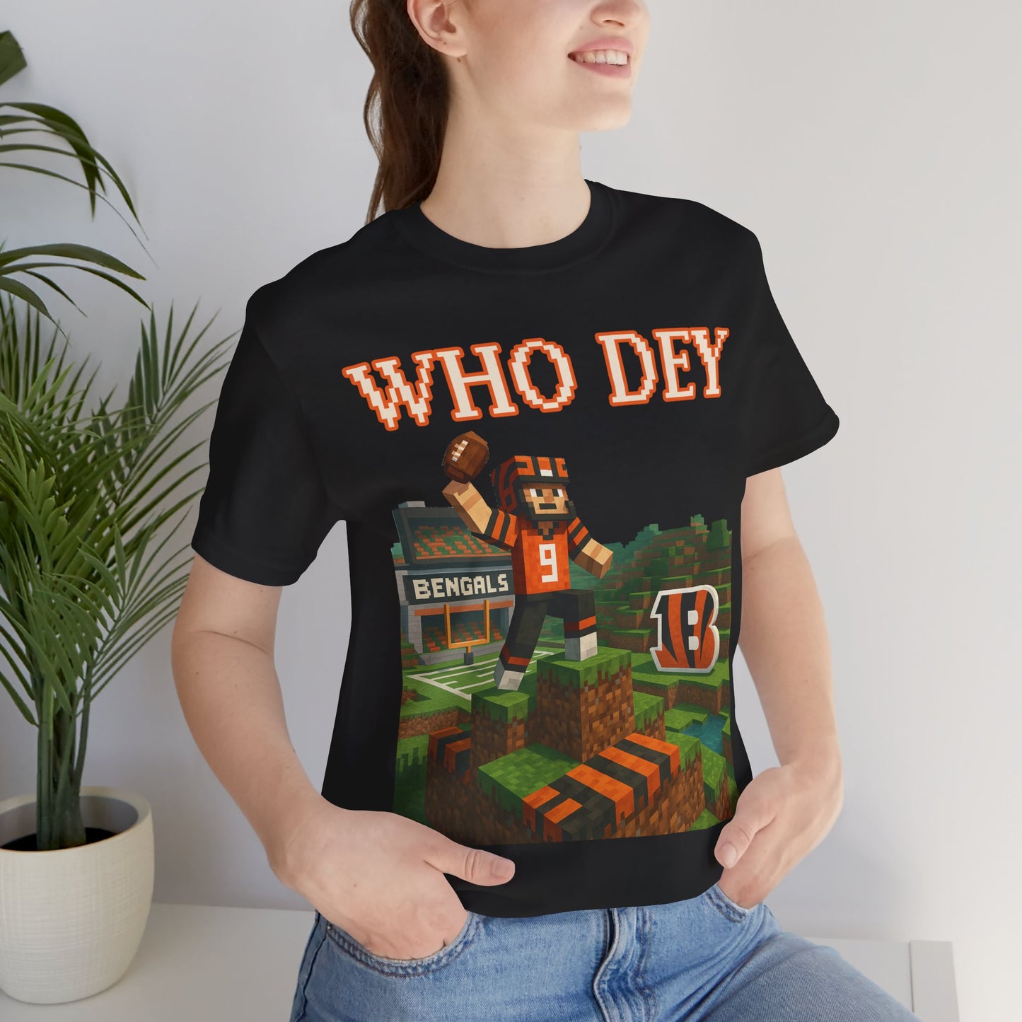 'Who Dey' Minecraft Inspired Unisex Jersey Short Sleeve Shirt, Game Day Apparel, Sportswear, Gift for Him, Unique [...]