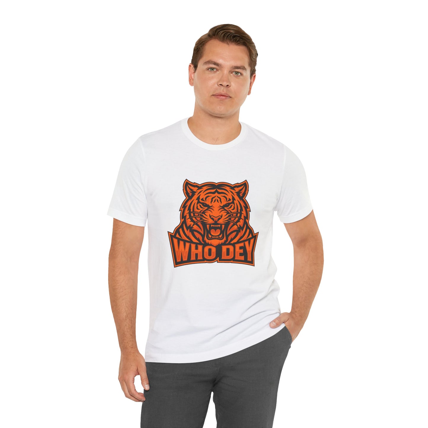 Orange/Black/White Who Dey Tiger Graphic Tee