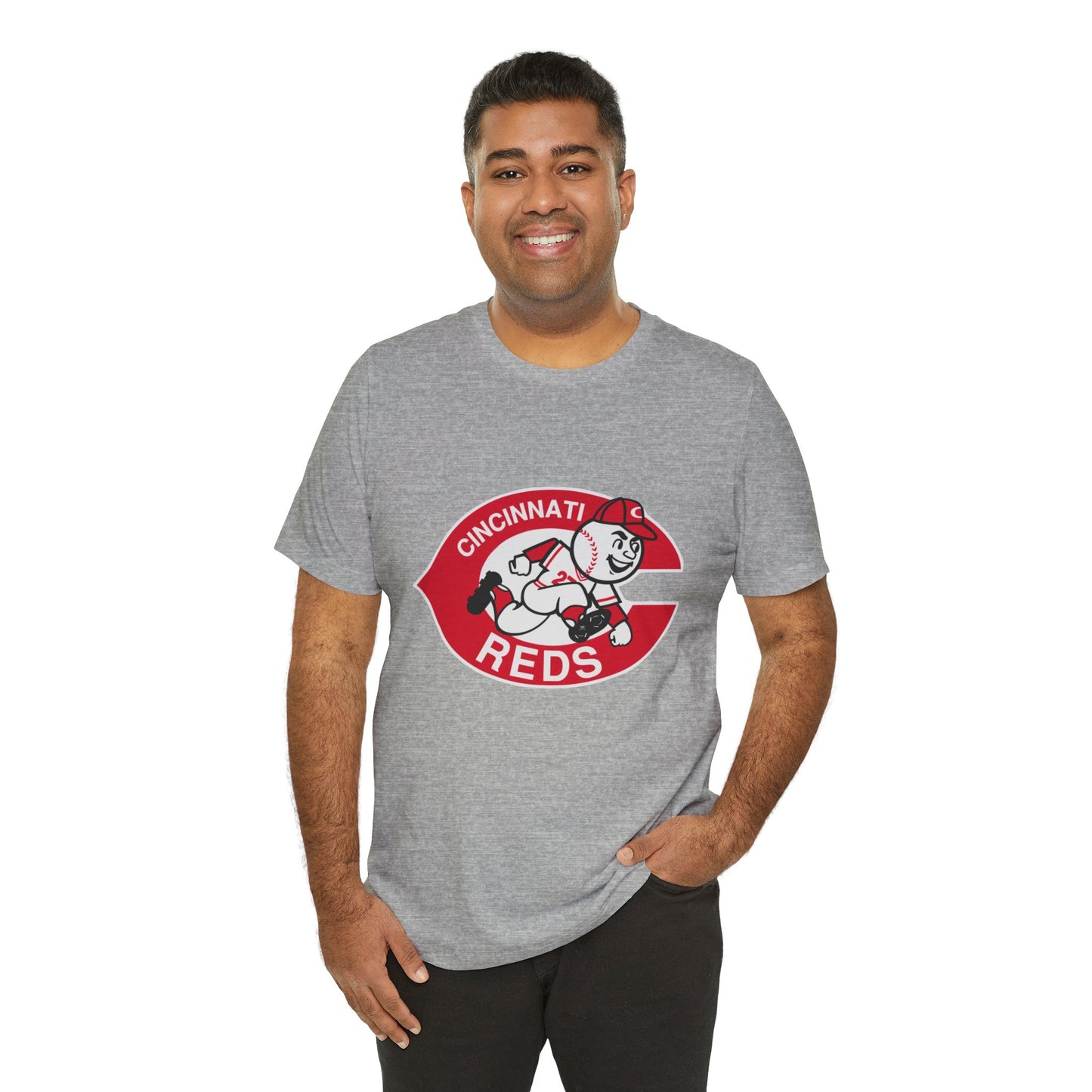 Cincinnati Reds Logo Baseball T‑Shirt — Retro Mr. Redlegs Fan Tee