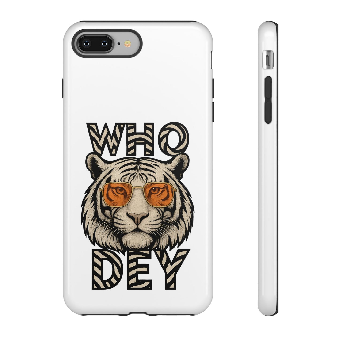 White Bengal Phone Case with Cool Tiger Design | Who Dey | Perfect Gift for Bengals fans