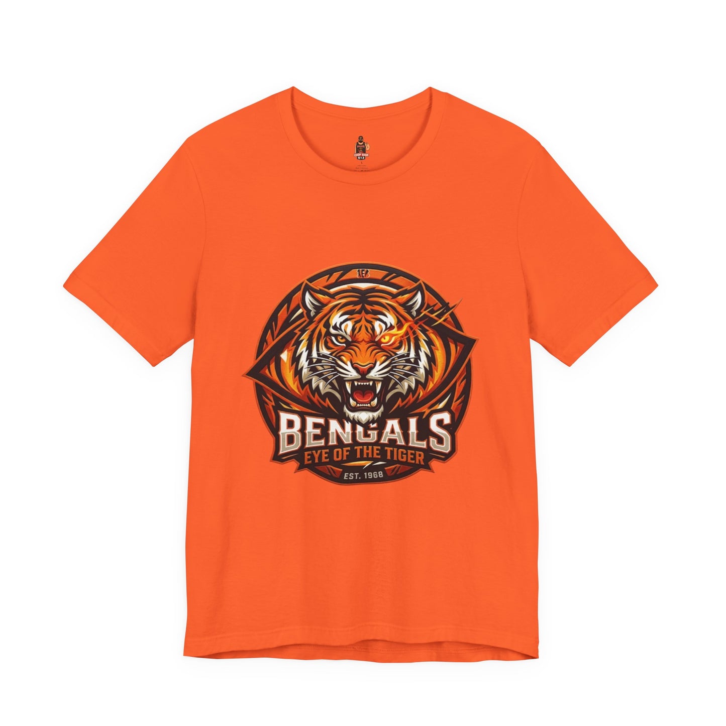 Bengals 'Eye of the Tiger' Graphic Tee – Bold Orange Fan Shirt