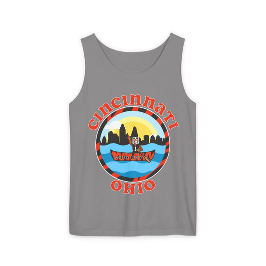 Cincinnati Ohio Unisex Tank Top, Casual Summer Wear, Gift for Travelers, Vacation Outfit, Relaxed Fit T-shirt, Vintage Aesthetic