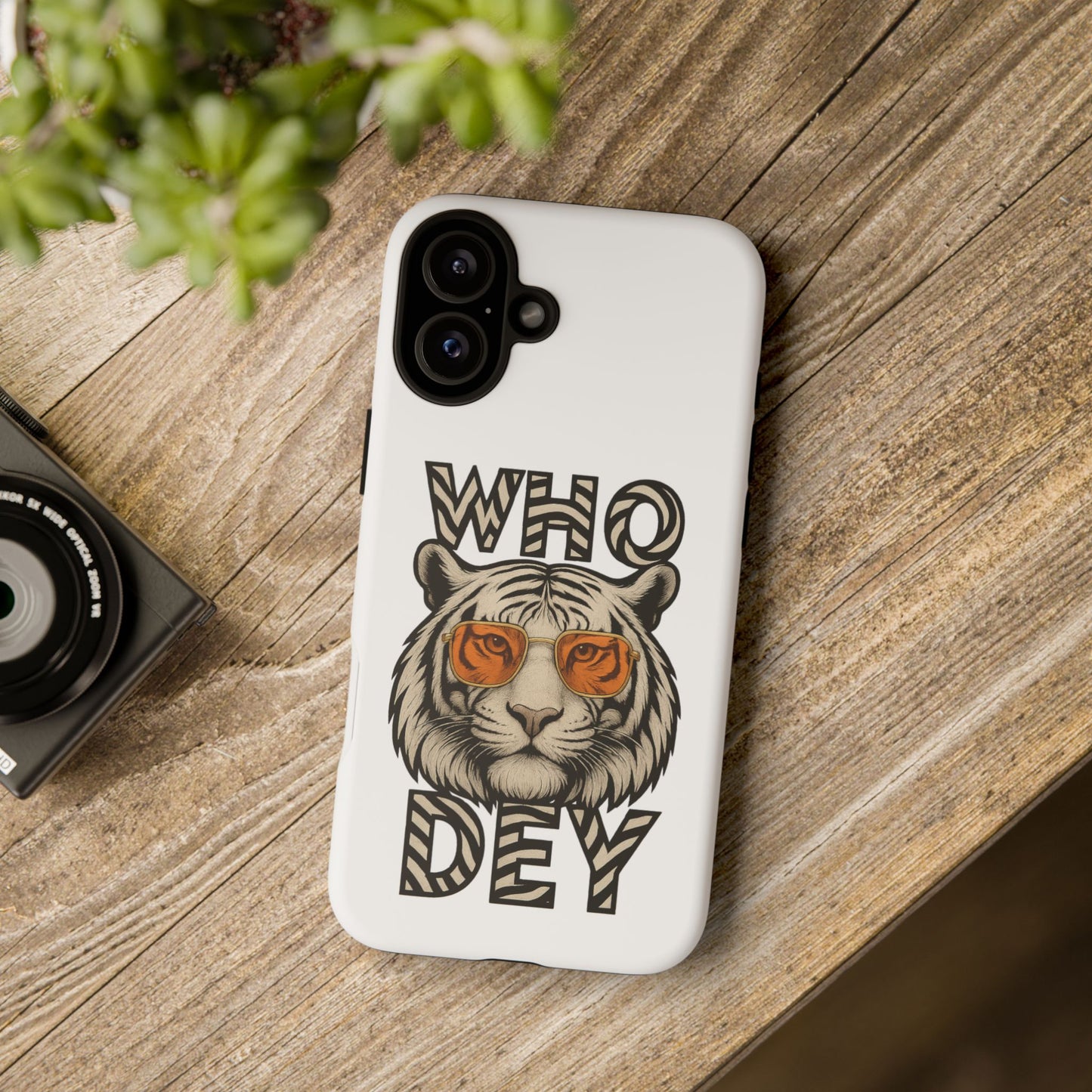 White Bengal Phone Case with Cool Tiger Design | Who Dey | Perfect Gift for Bengals fans