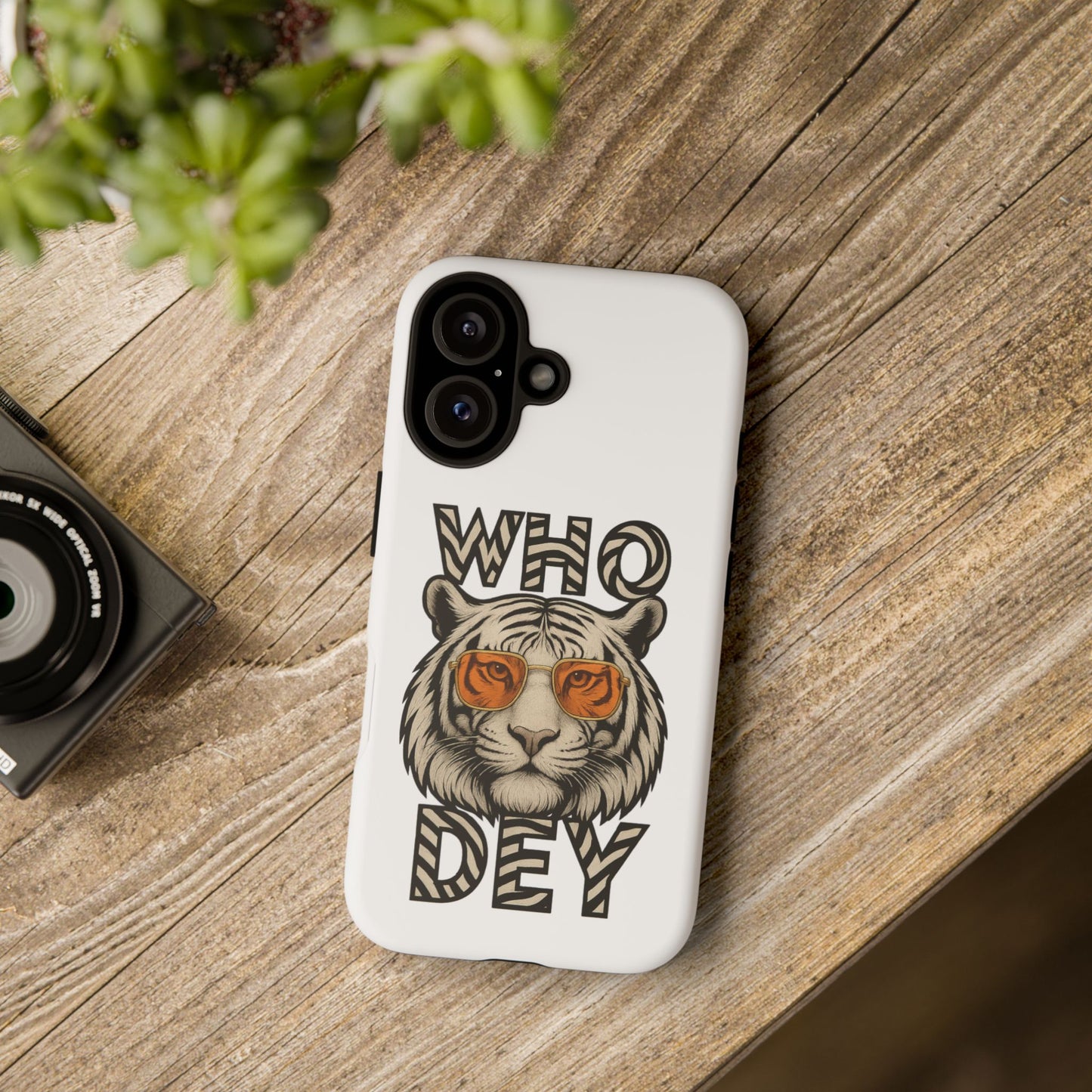 White Bengal Phone Case with Cool Tiger Design | Who Dey | Perfect Gift for Bengals fans