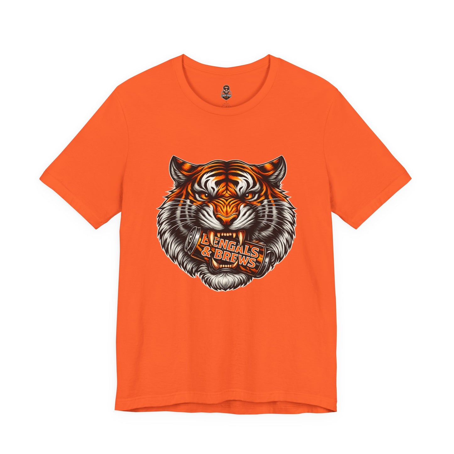 Bengals and Brews Football Tee — Bengals Fans Pride Orange Shirt
