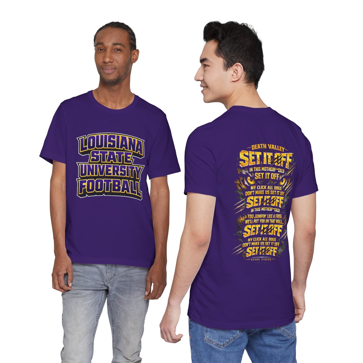 Set It Off LSU Football T‑Shirt — 'Louisiana State University Football' Graphic Tee
