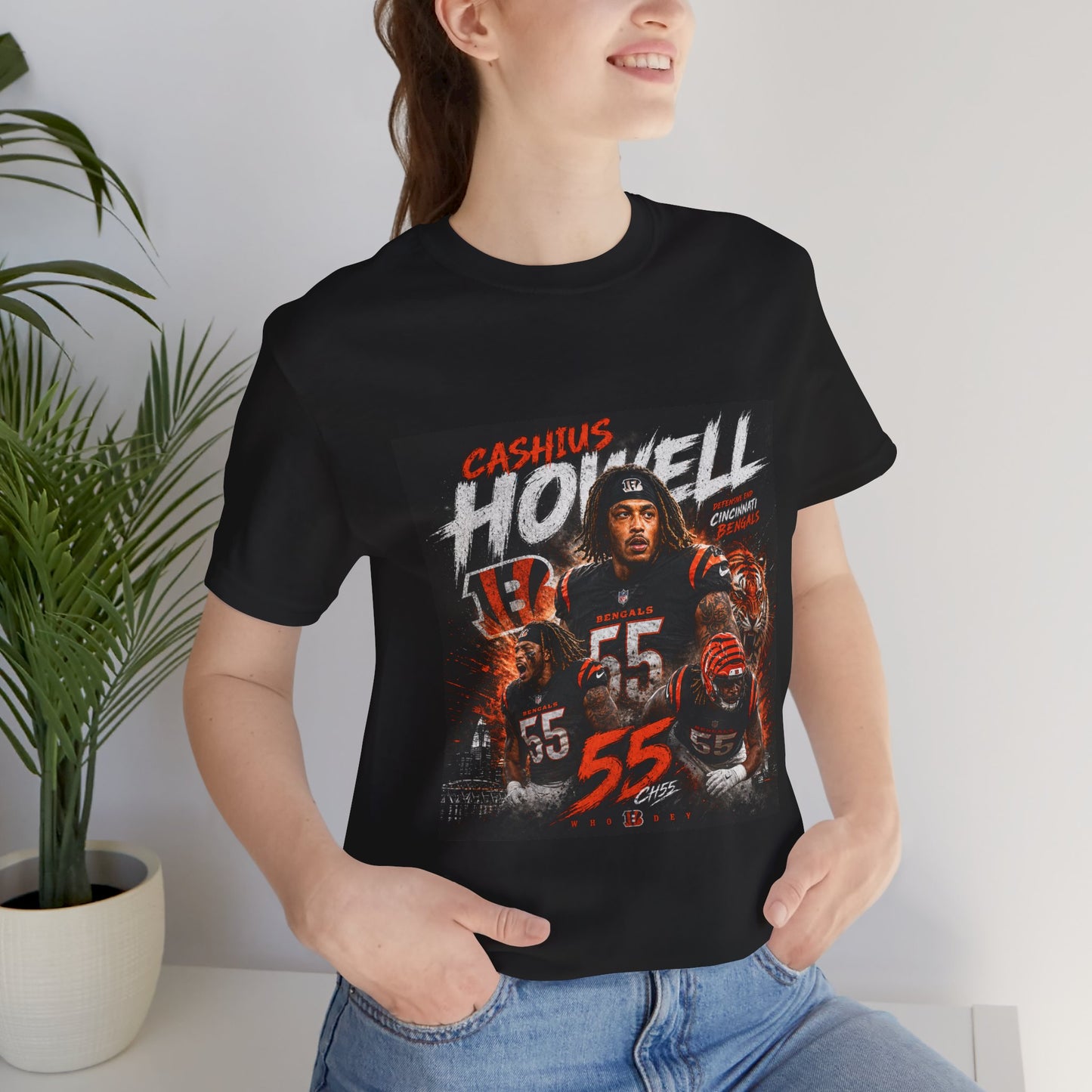 Cashius Howell Football Player Tribute Tee – #55 Graphic Shirt