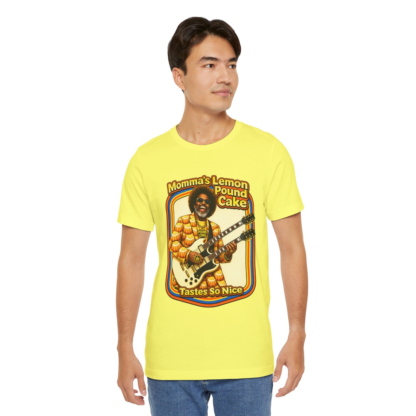 Momma's Lemon Pound Cake Tee — Retro Funk Guitar Vintage Graphic T-Shirt