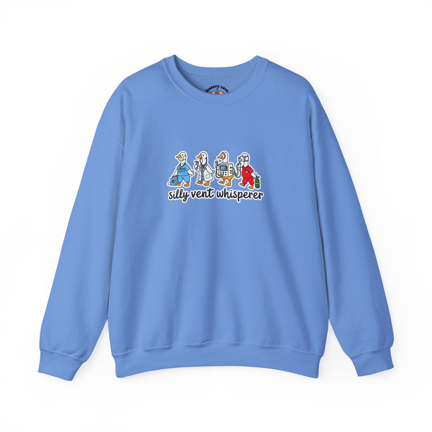 Crewneck Sweatshirt — "Silly Vent Whisperer" Cartoon Characters Graphic