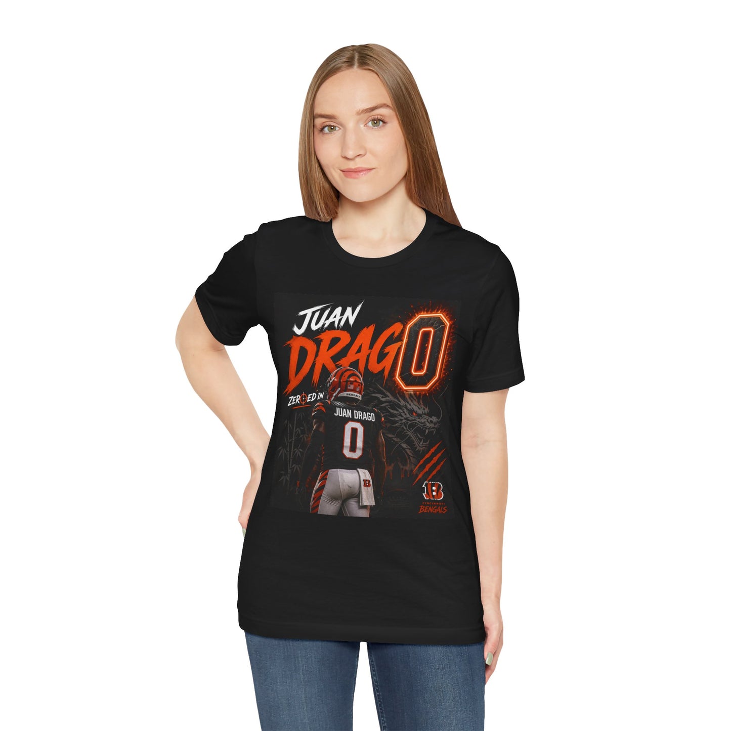 Juan Drago #0 Football Tee – Bengals Fan Jersey Shirt