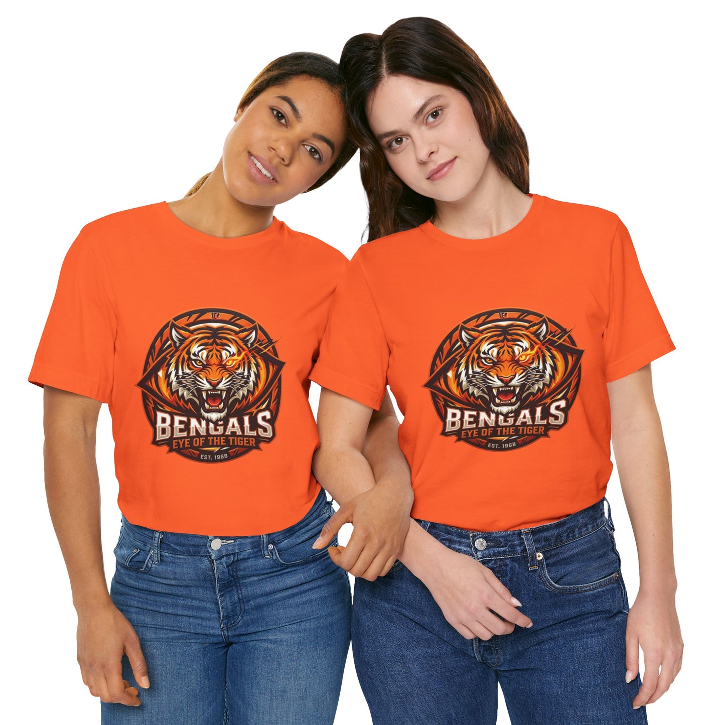Bengals 'Eye of the Tiger' Graphic Tee – Bold Orange Fan Shirt