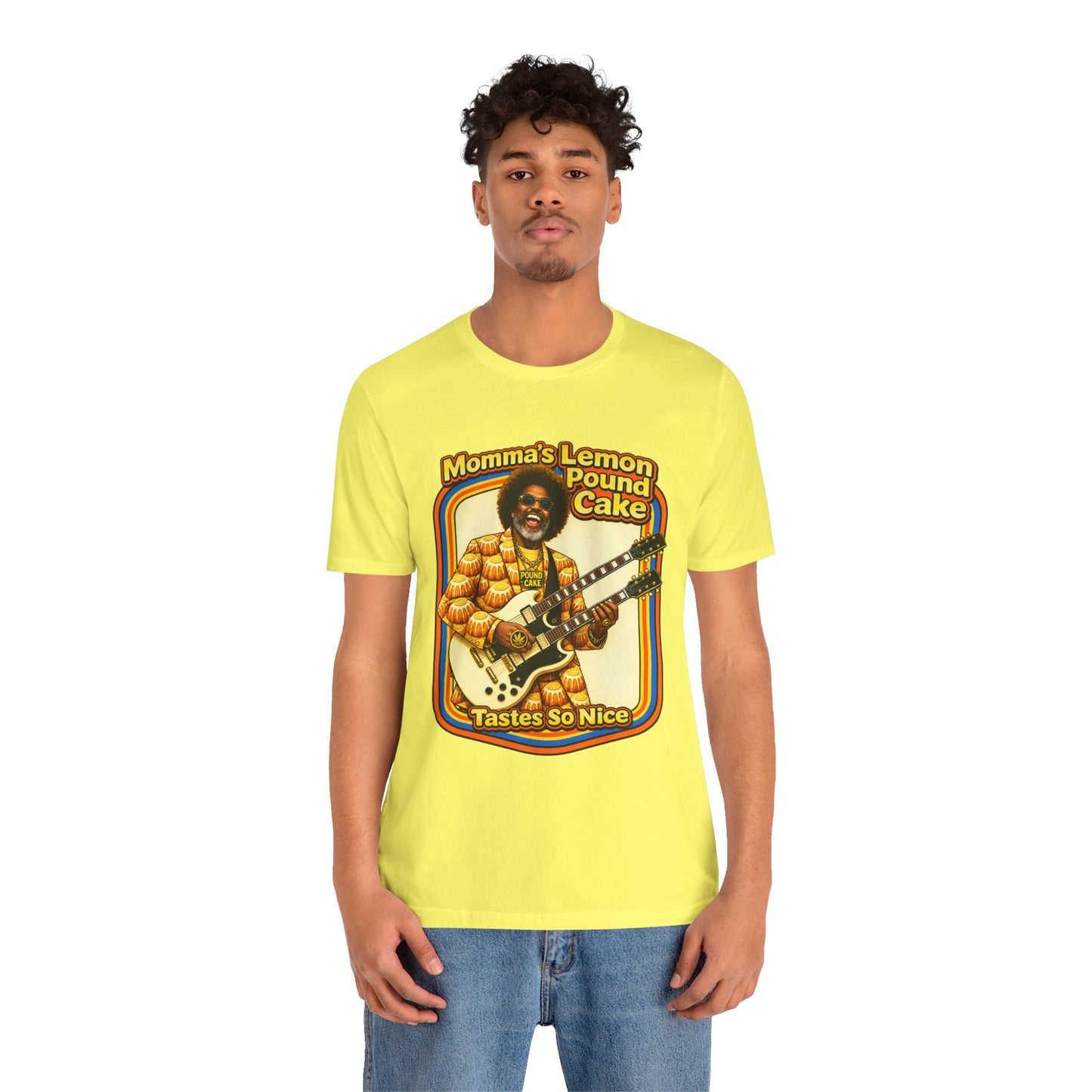 Momma's Lemon Pound Cake Tee — Retro Funk Guitar Vintage Graphic T-Shirt