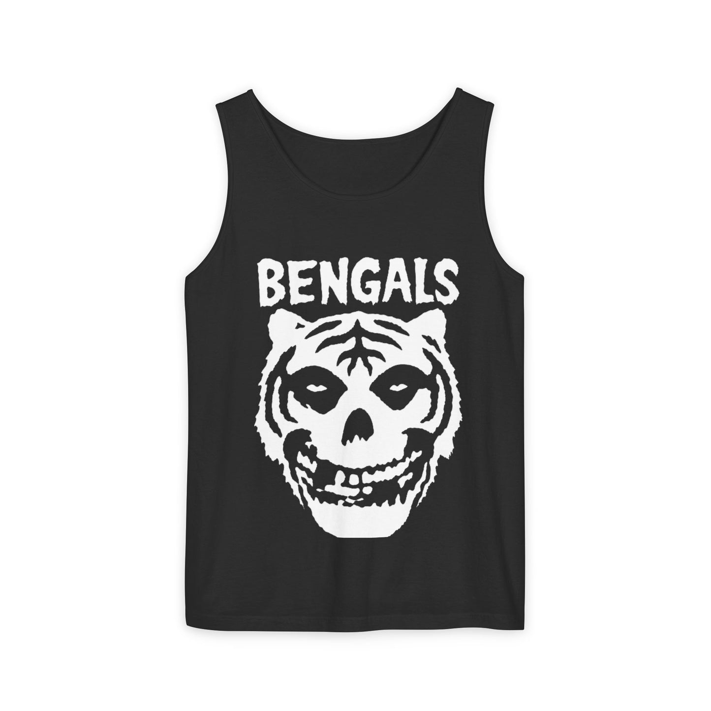Bengals Skull Tank Top — Vintage Tiger Skull Graphic Muscle Tank