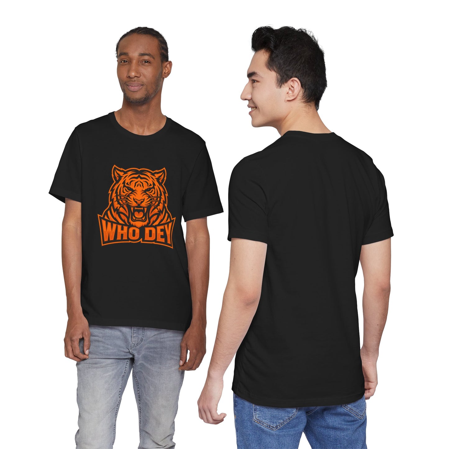 Orange/Black/White Who Dey Tiger Graphic Tee