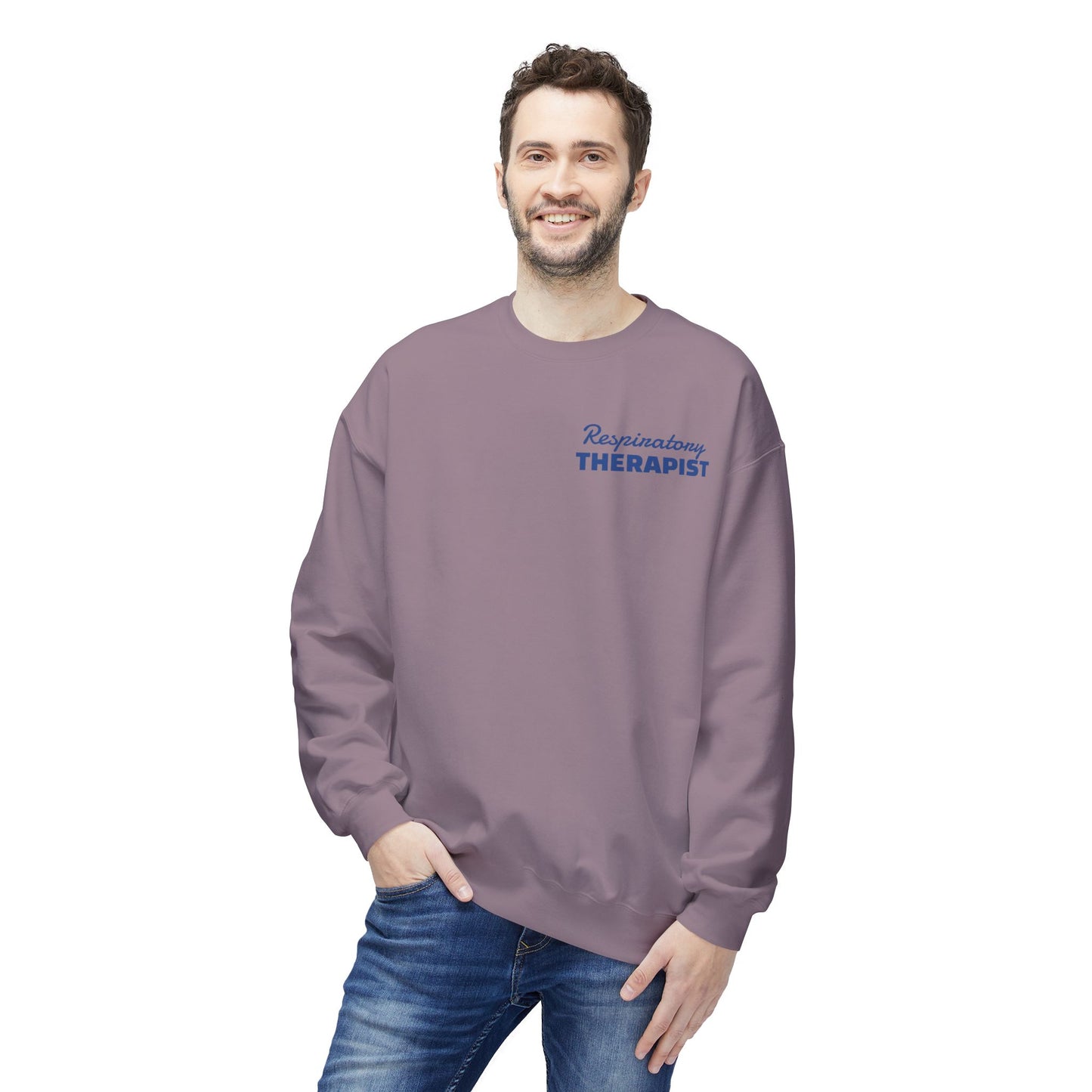 Breathing Anatomy Crewneck Sweatshirt — "It's Just Breathing" Pulmonary Science Pullover