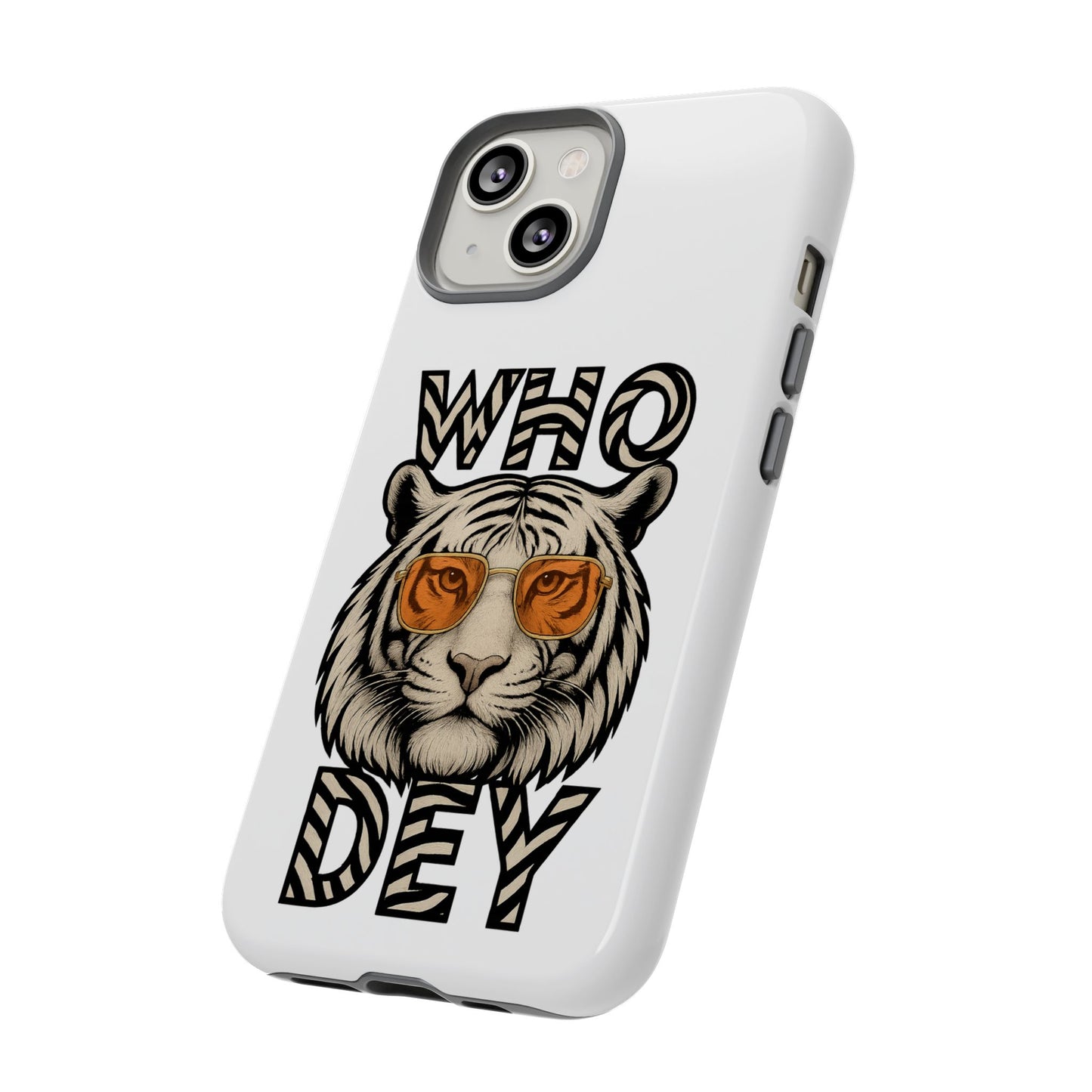 White Bengal Phone Case with Cool Tiger Design | Who Dey | Perfect Gift for Bengals fans
