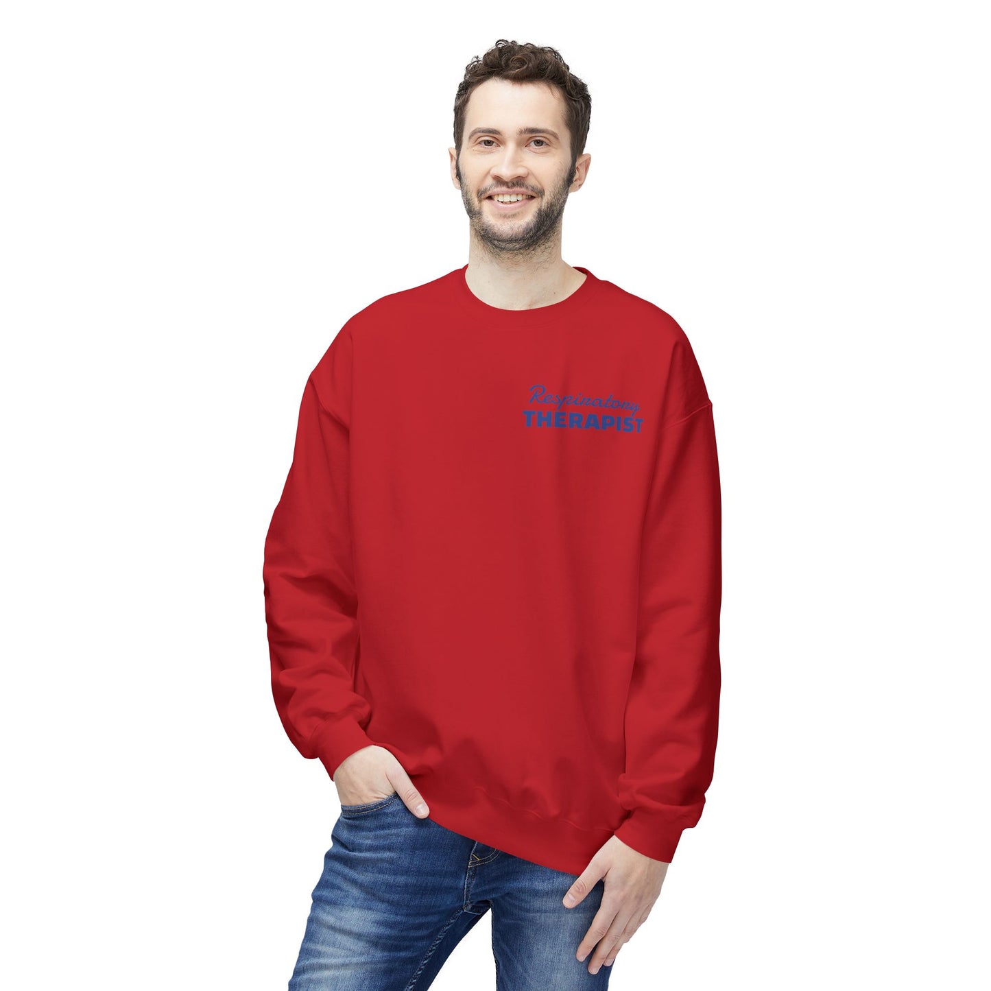 Breathing Anatomy Crewneck Sweatshirt — "It's Just Breathing" Pulmonary Science Pullover