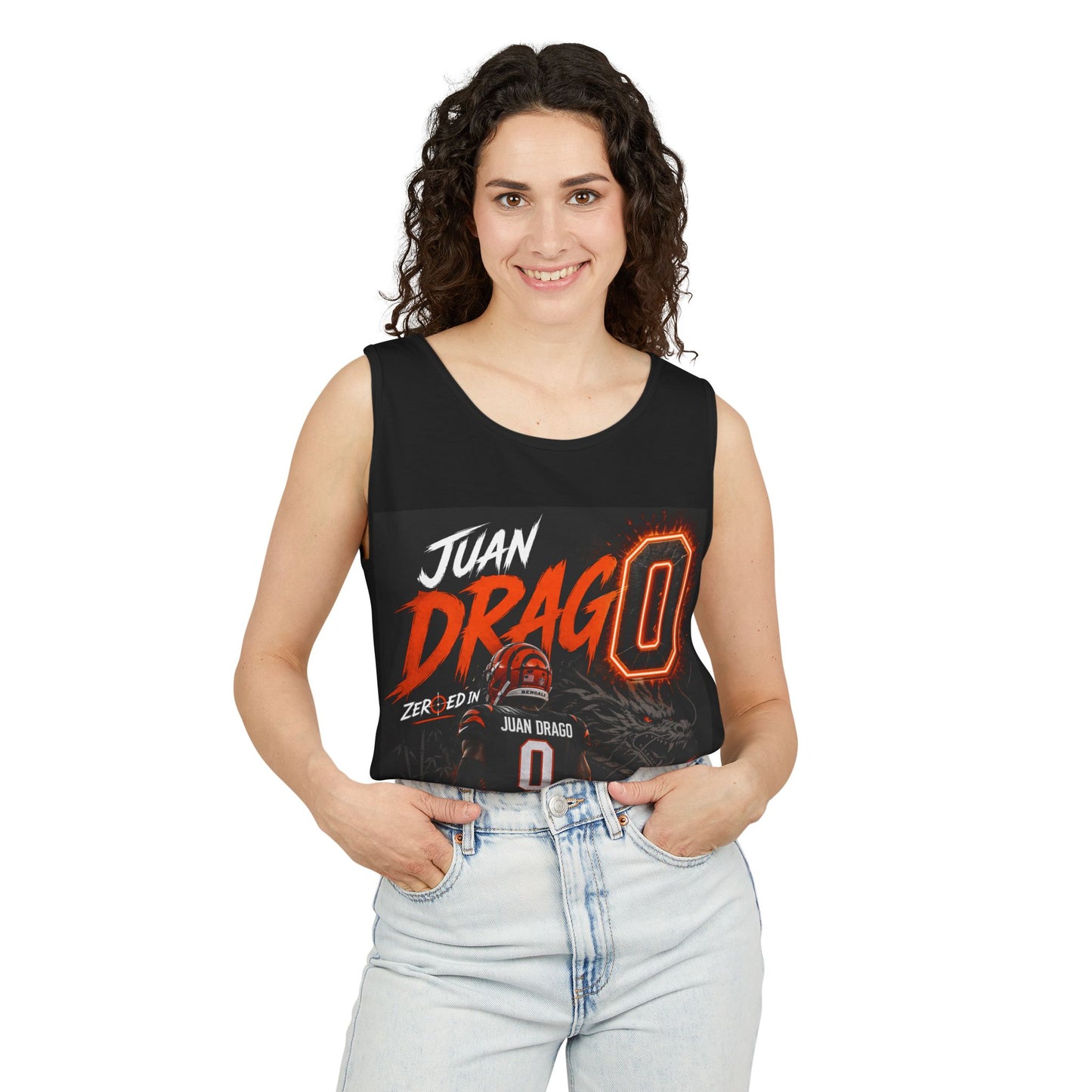 'Juan Drago 0' Team Jersey Design Football Player Graphic Tank Top