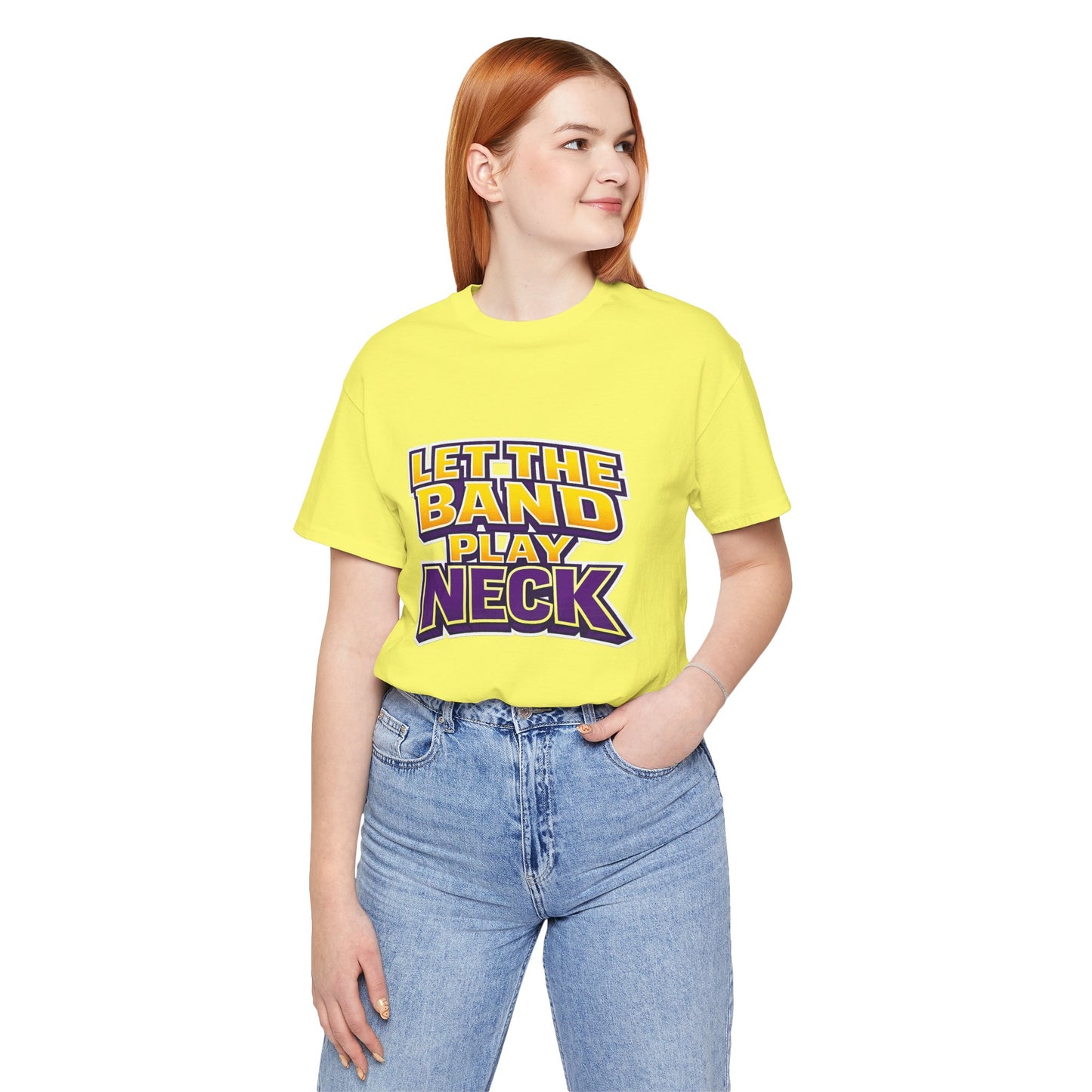 Let The Band Play Neck T-Shirt – Retro Sports Band Tee