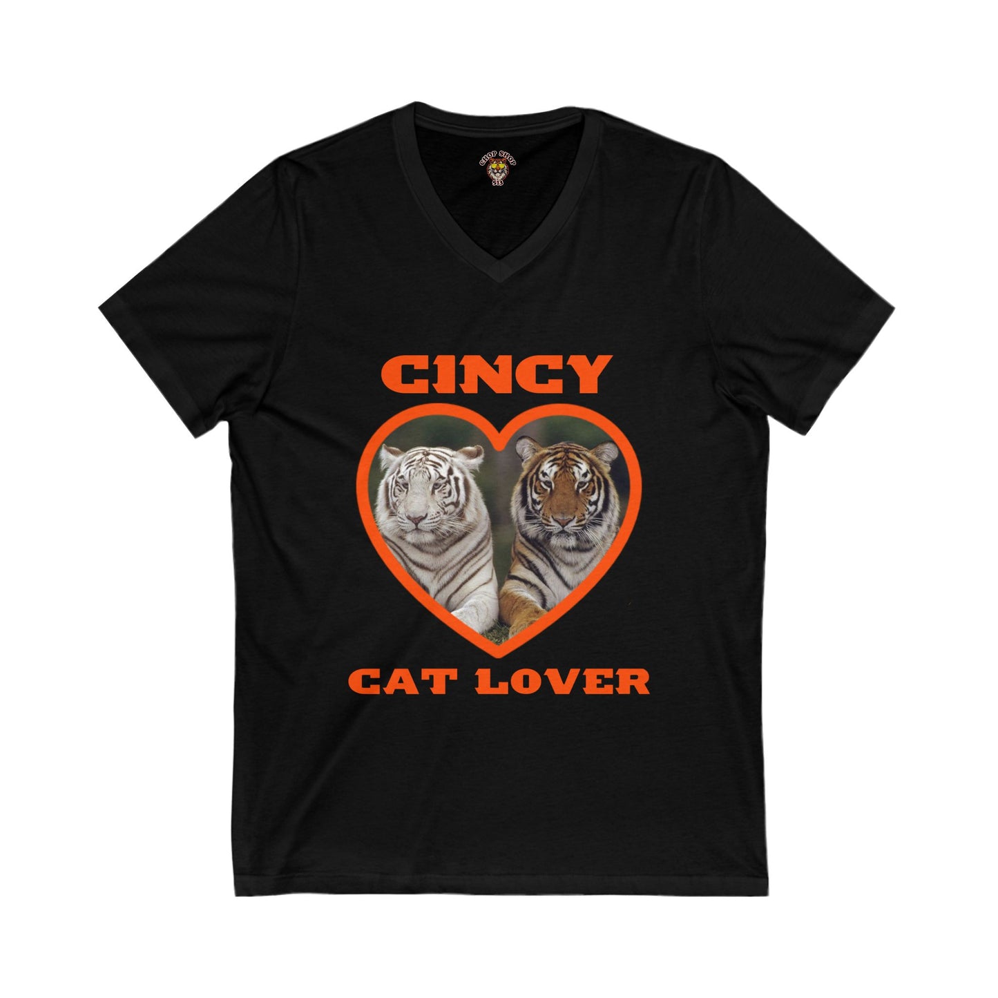 Women's Cincy Cat Lover V-Neck Tee