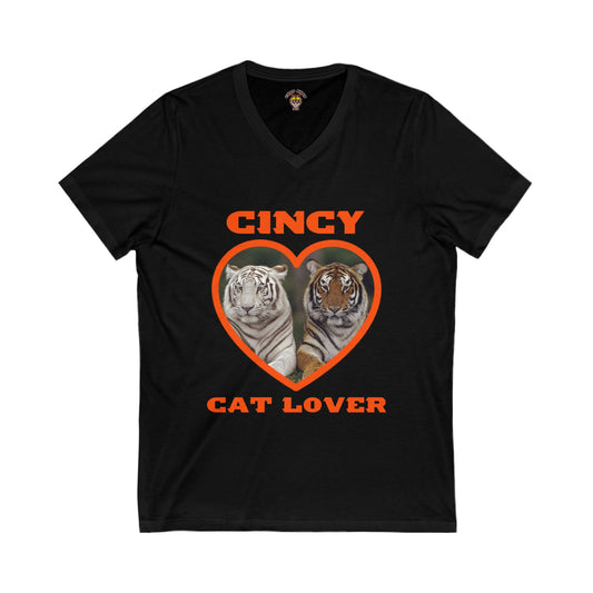 Women's Cincy Cat Lover V-Neck Tee