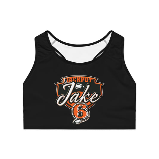 Jackpot Jake Sporty Sports Bra Workout Top, Fitness Apparel, Activewear