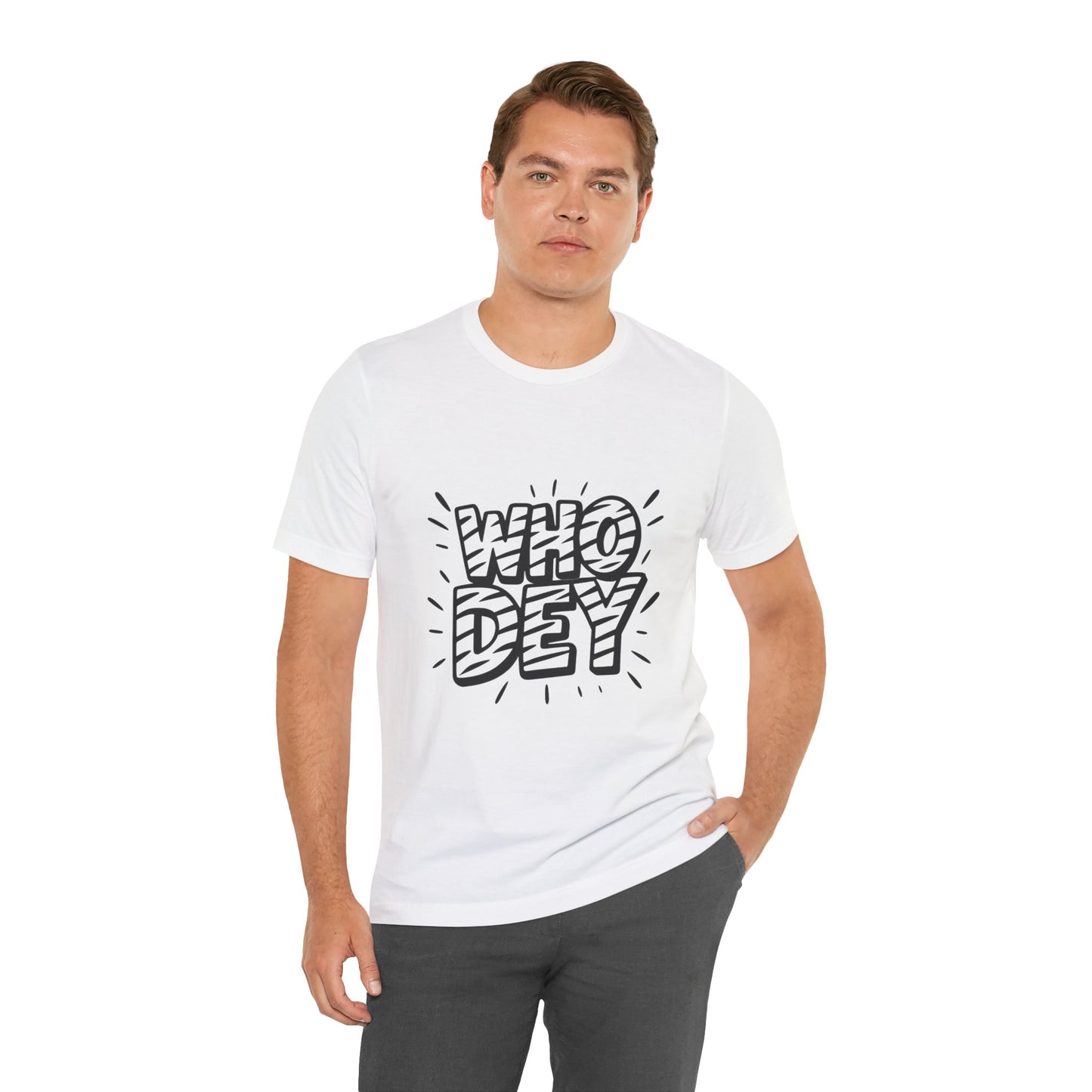 Who Dey White/Orange Out Game Unisex Jersey Short Sleeve Shirt