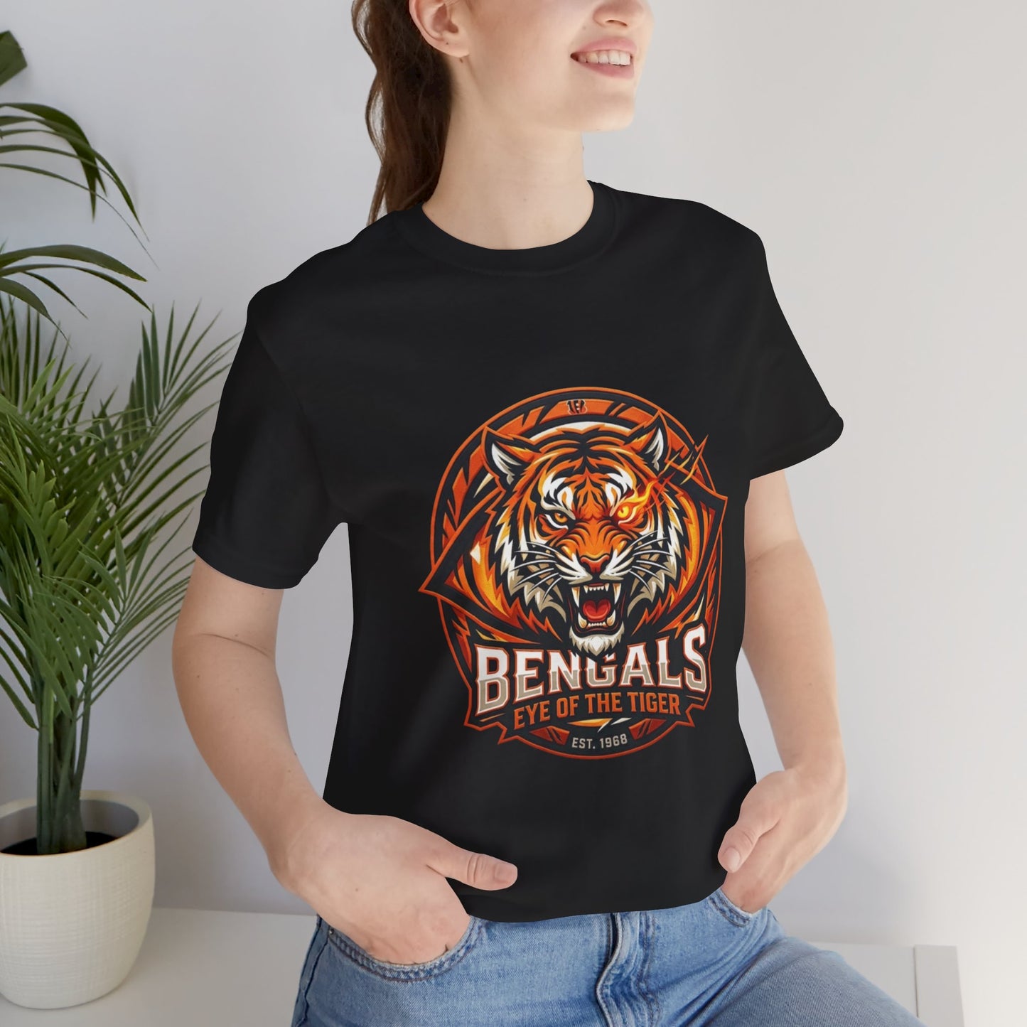 Bengals 'Eye of the Tiger' Graphic Tee – Bold Orange Fan Shirt